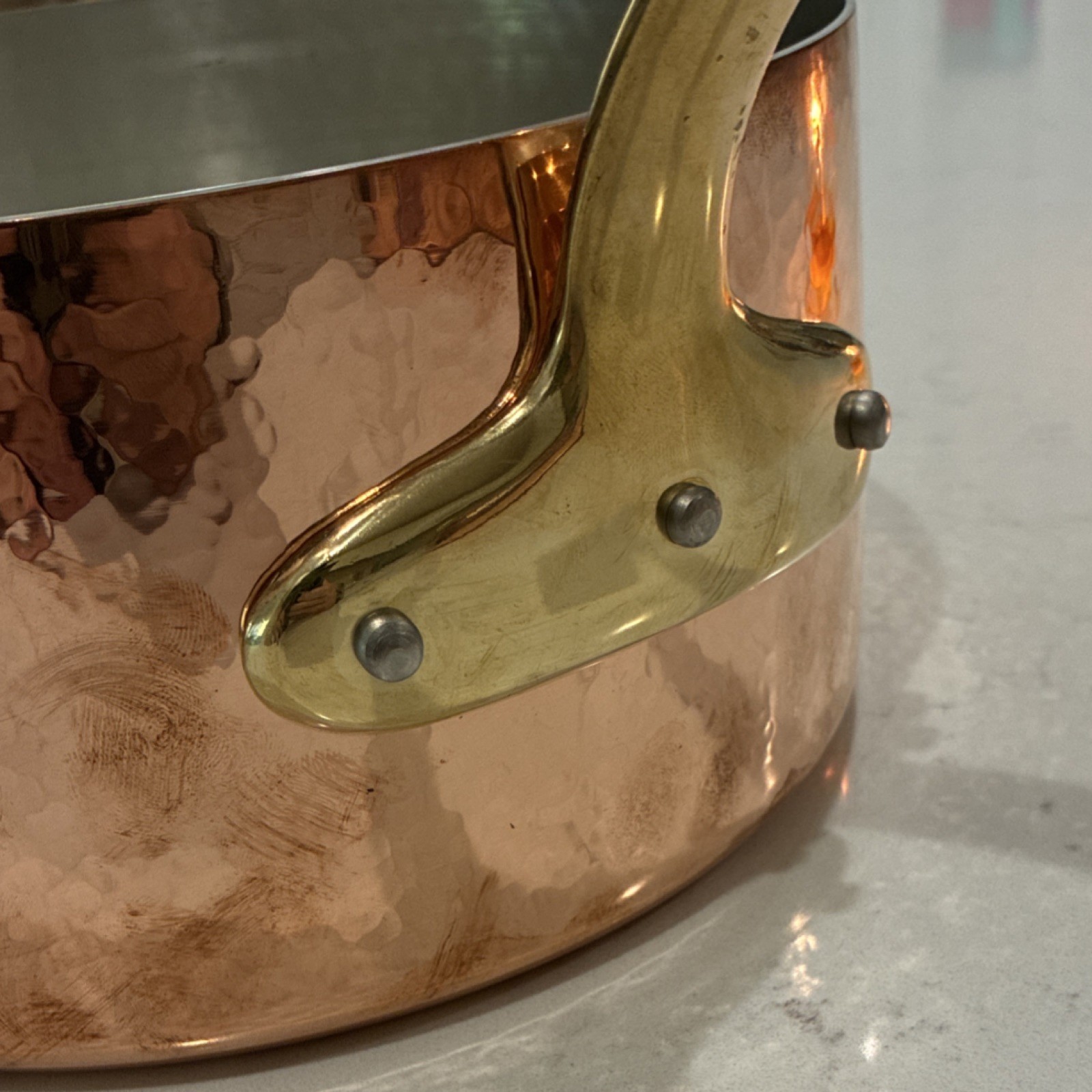 Ruffoni Tin Lined Copper Saucepan 20cm Brass Handle Made in Italy 110420