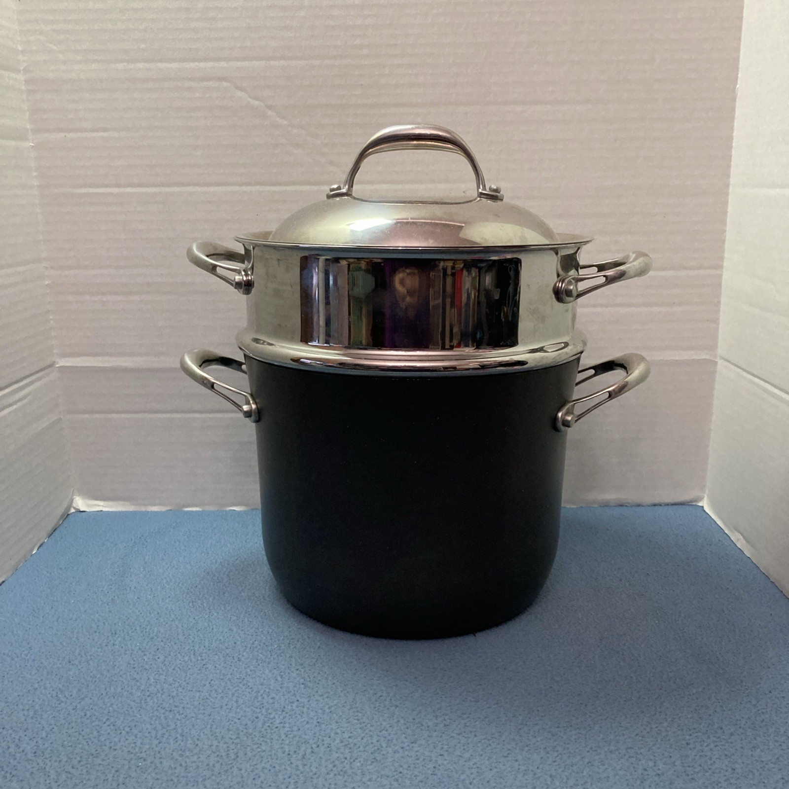 Kirkland Signature NSF Hard-Anodized Aluminum 8QT(7.5L) Stockpot w/Steamer & Lid