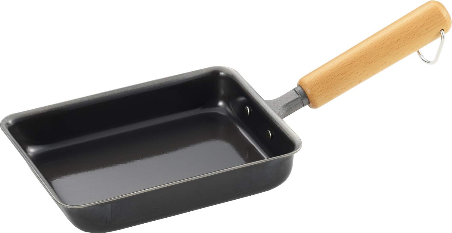 Yoshikawa SJ3166 Egg Pan, Wooden Handle, 5.1 x 7.1 inches (13 x 18 cm), Made …