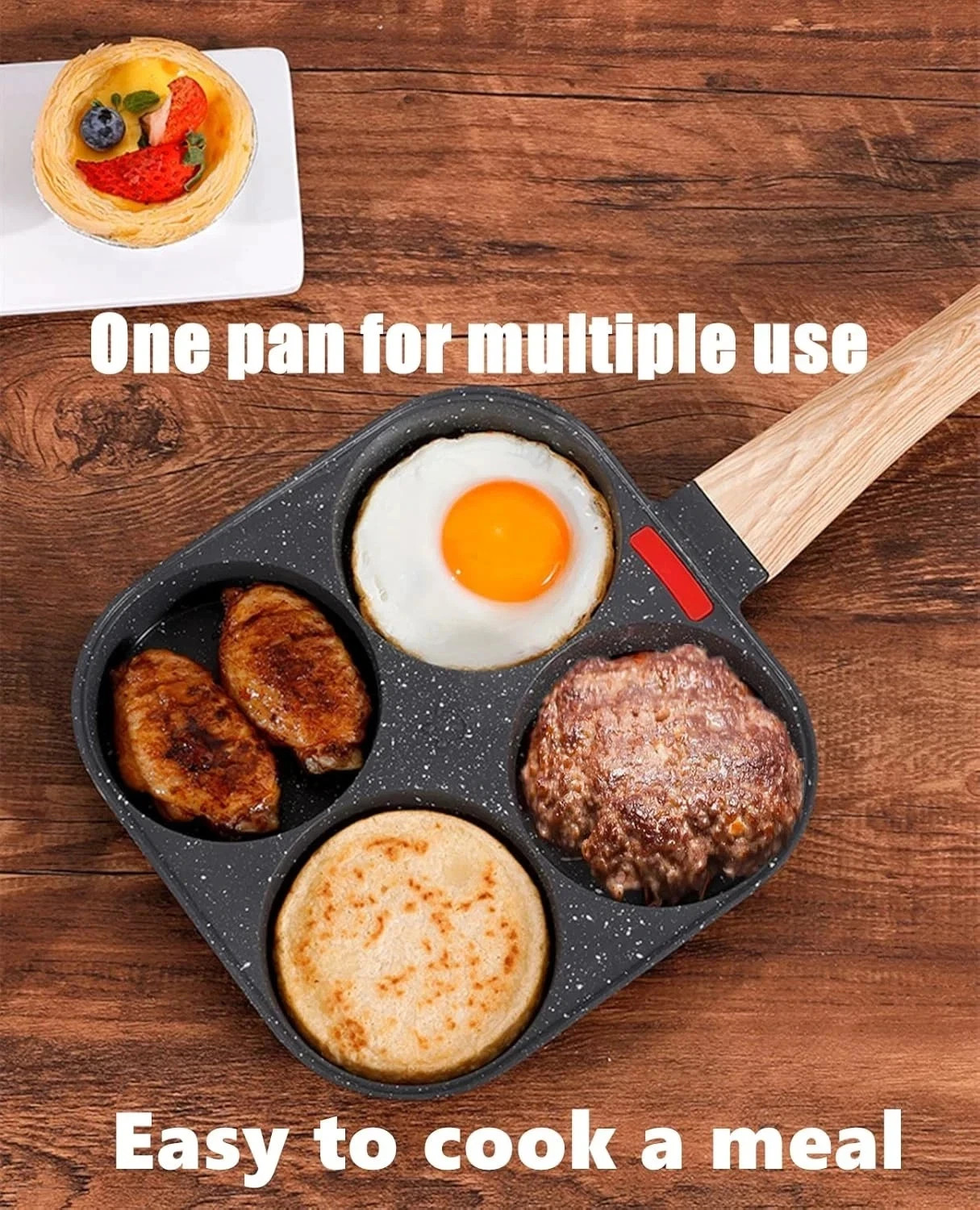 4-Cup Nonstick Granite Egg Frying Pan – Versatile Healthy Breakfast