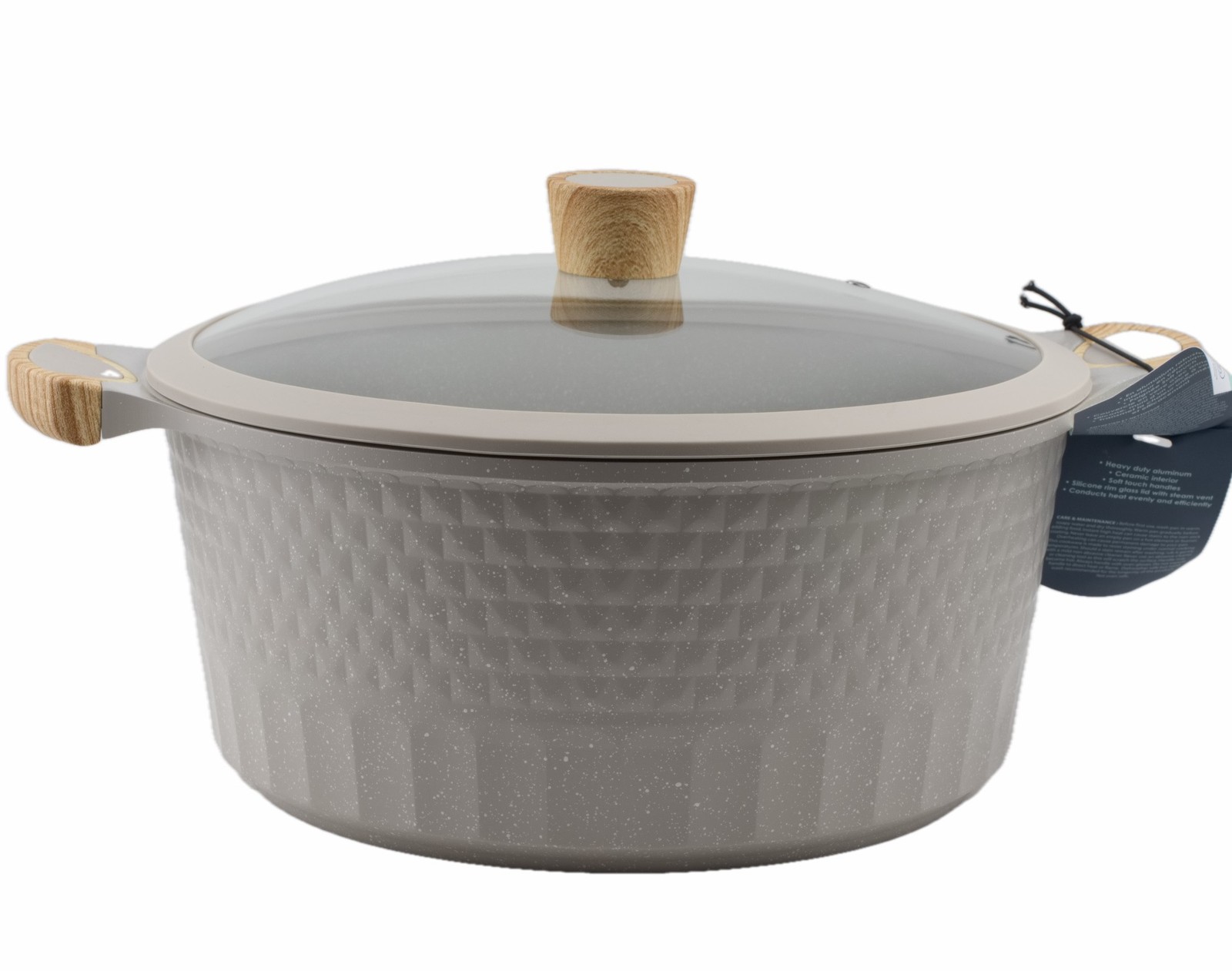 D&W Deane & White 12.5″ Large Casserole Pan Pot Lid All Stovetops Gray