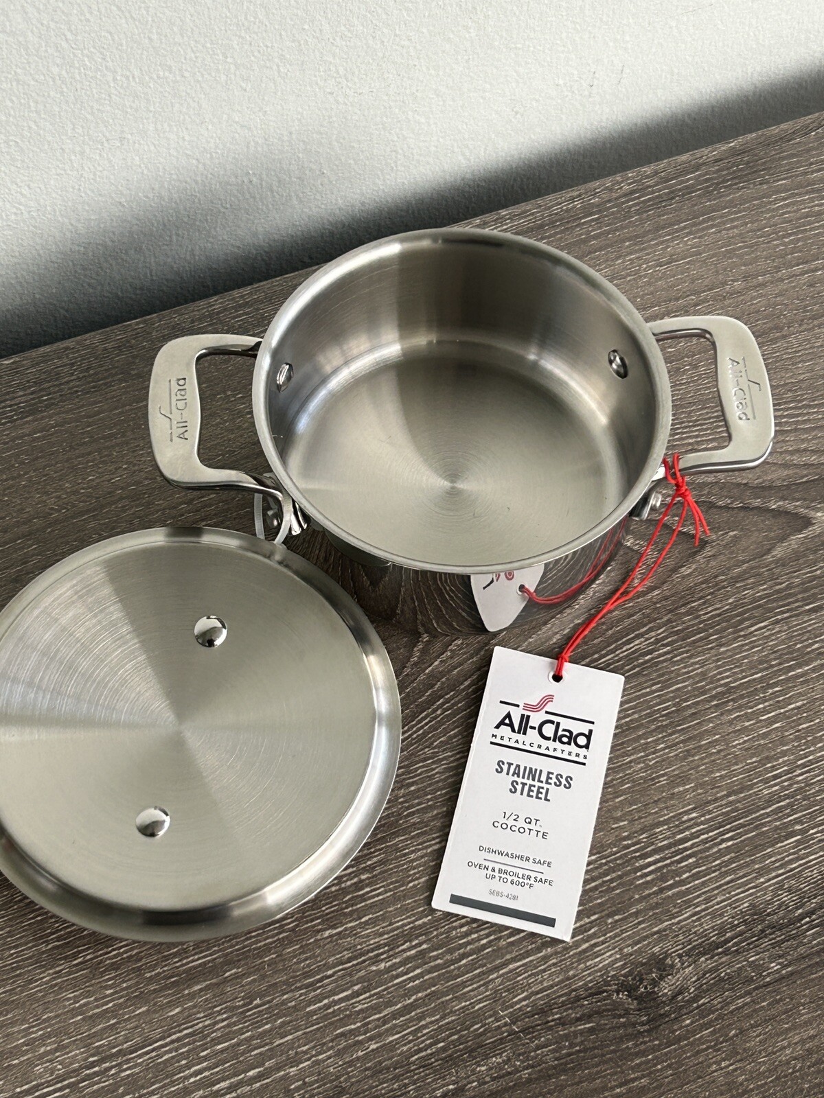 All-Clad Stainless Steel 1/2 Quart Cocotte Mini Pot with Lid