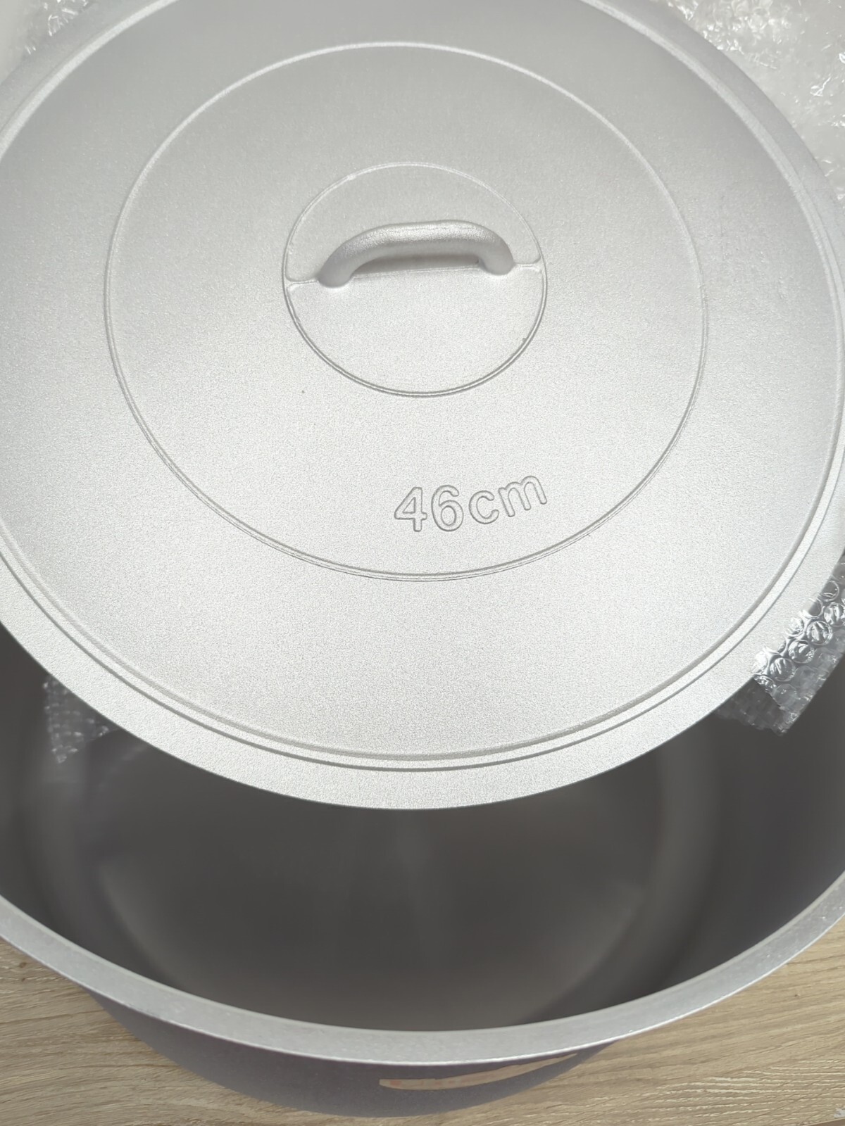 Restaurant Aluminum Caldera Dutch Oven Cookware With Lid, Silver – 33.8 QT