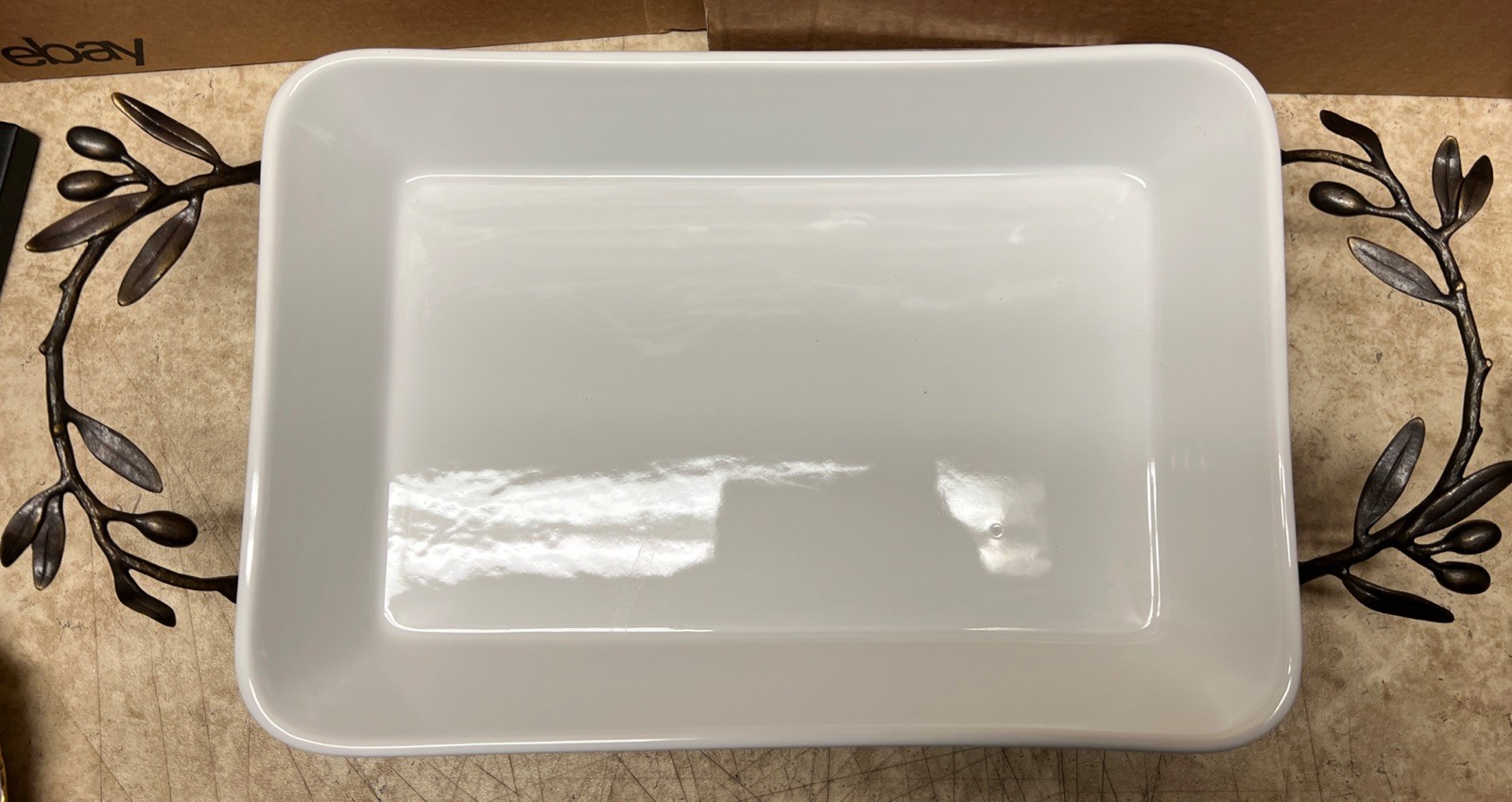 Michael Aram Olive Branch Casserole Tray With Replacement 3qt Casserole Dish