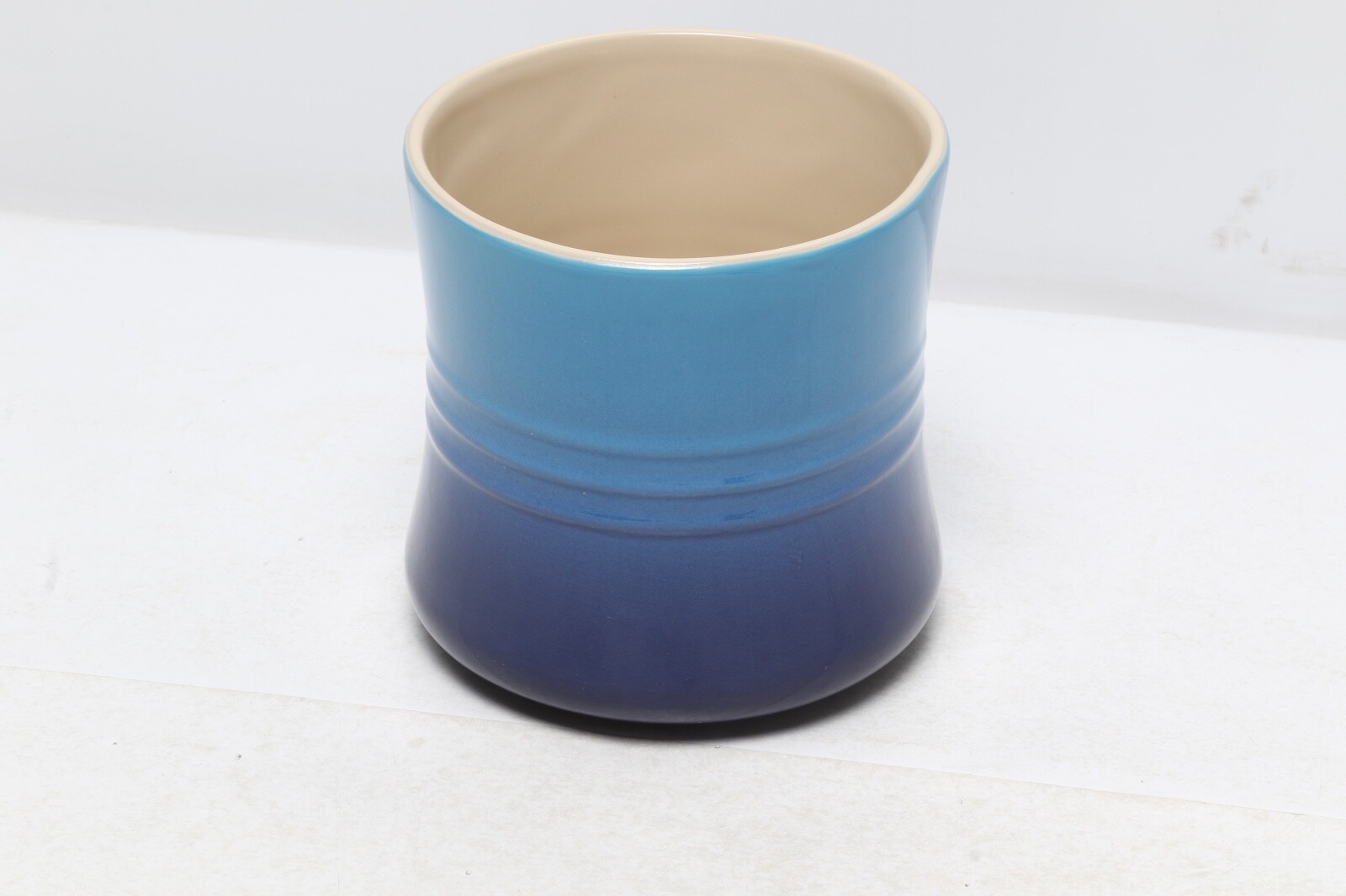 Le Creuset Kitchen Utensil Holder Crock Azure Blue 2.3L Stoneware Second Choix