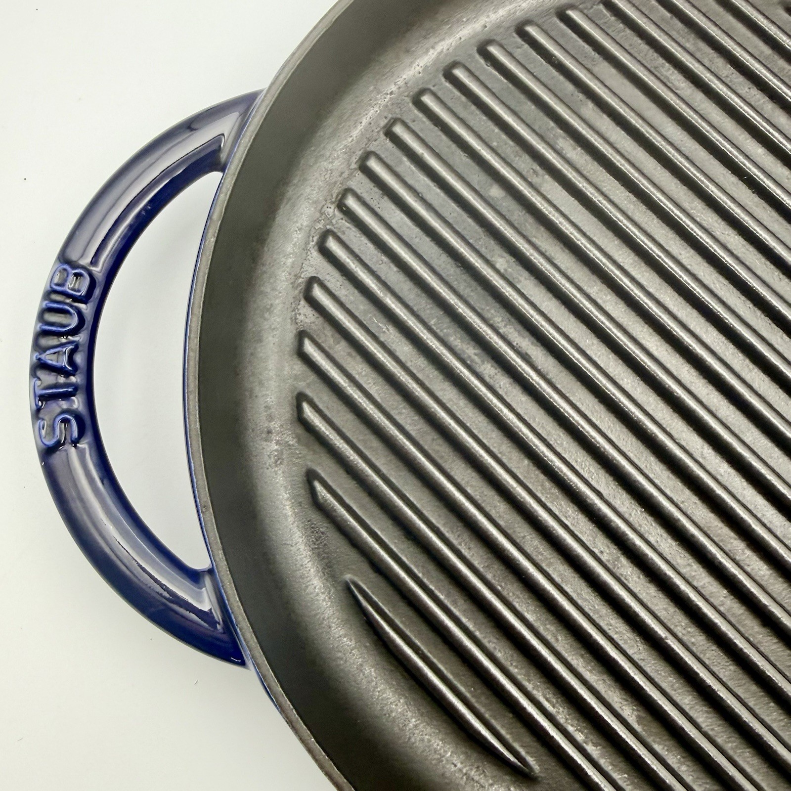 Staub #26 Dark Blue 10” Double Handle Pure Grill Pan Made in France