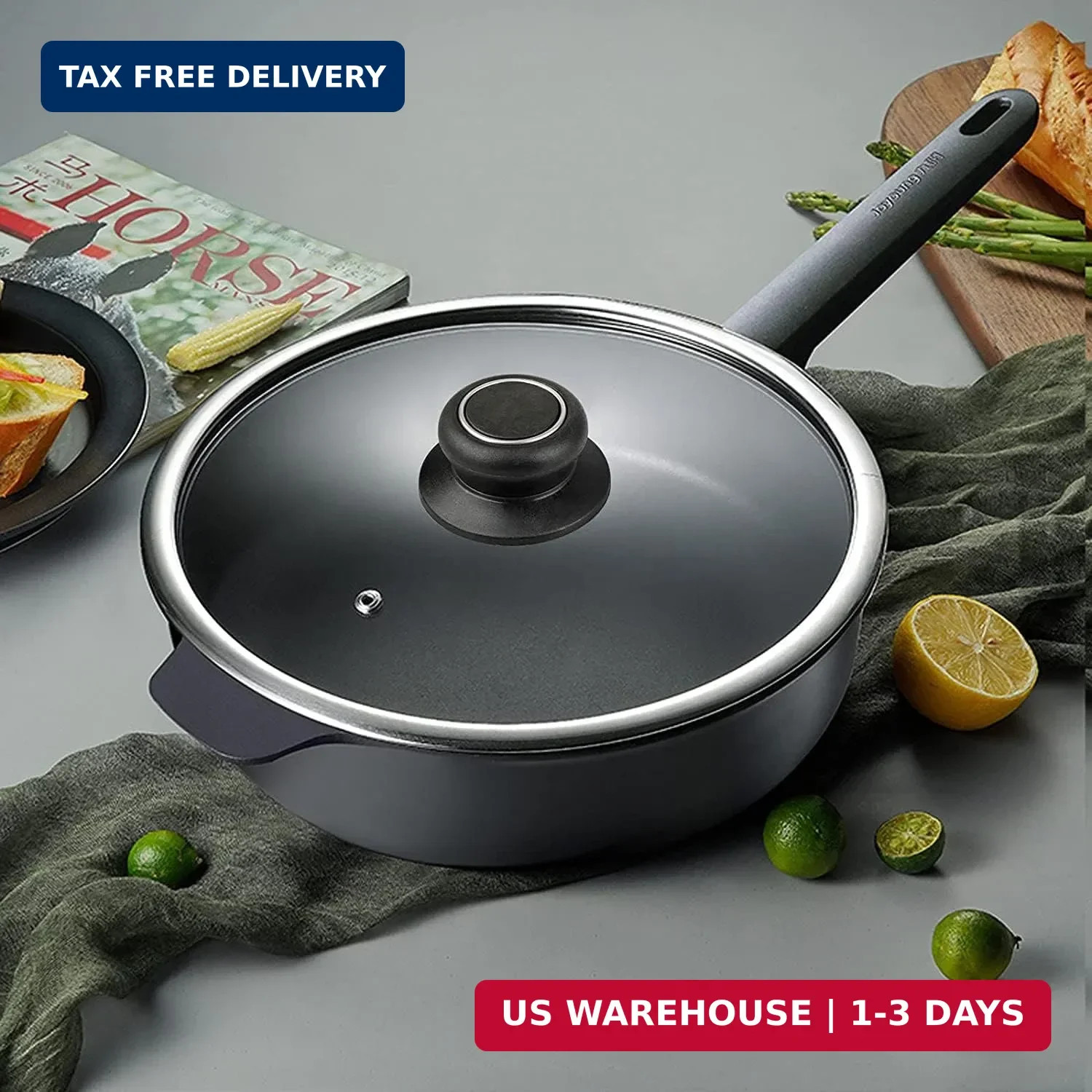 12 Inch Pan Lid – Glass Lids For Lodge 12″ Cast Iron Skillet, Frying Pan, Wok, P