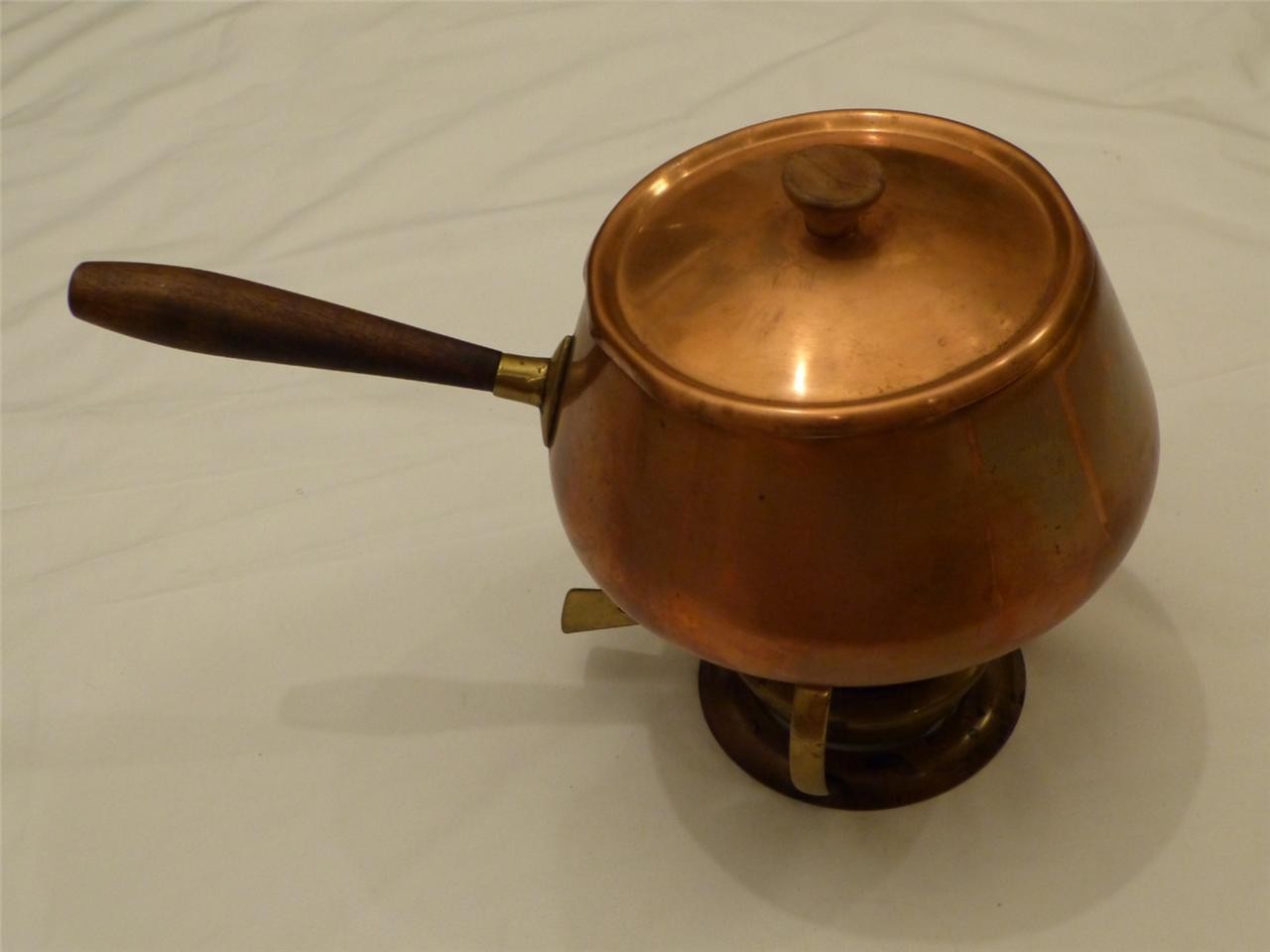 VTG TAGUS Copper Chafing Set R67, Portugal, Brass Sterno Burner & Stand,Complete