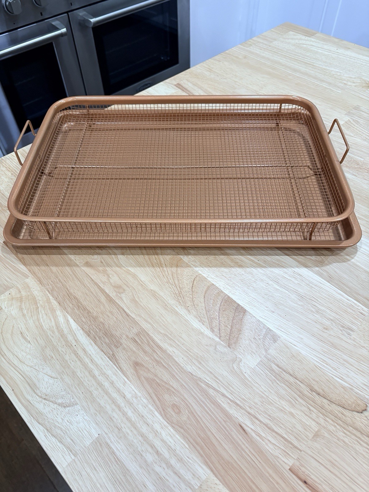 Gotham Steel Nonstick Crisper Tray for Oven 2PC Set 12″ x 9″ New, No Box