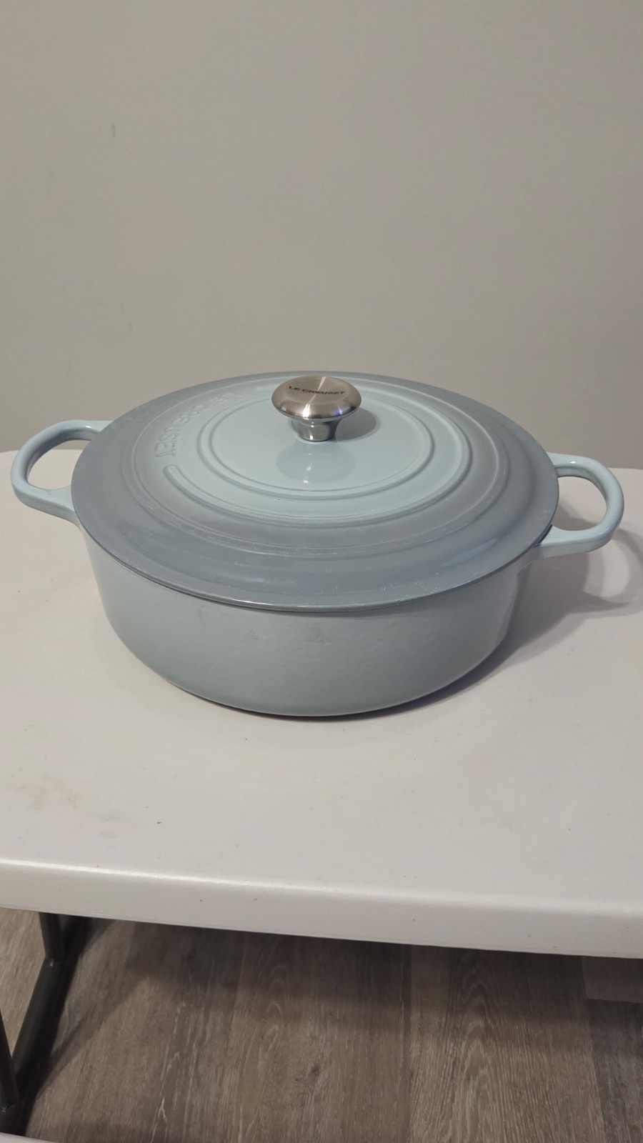 Le Creuset Enameled Cast Iron Signature Risotto Pot 6.75Qt #30 Sky Blue