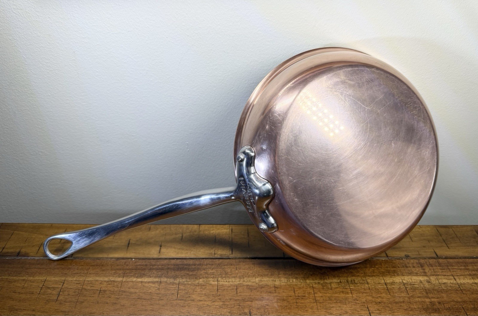 MAUVIEL 1830 Made in France COPPER ROUND FRYING PAN 10” Stainless Steel Handle