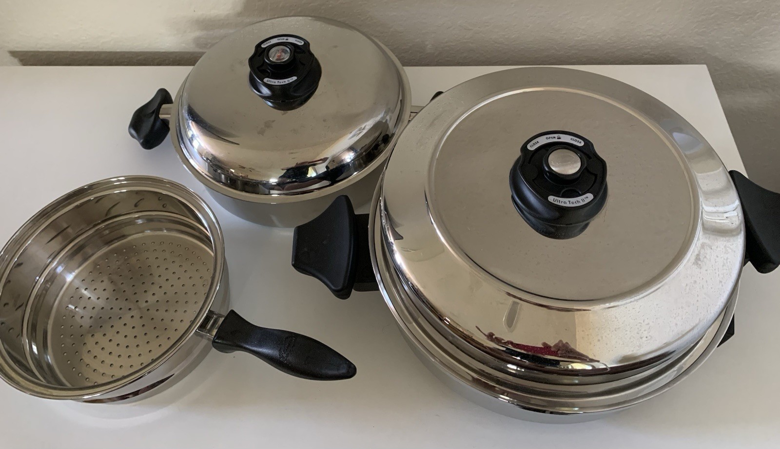 Carico Ultra Tech II Cookware Set Electric Skillet + Steamers + Egg Poacher