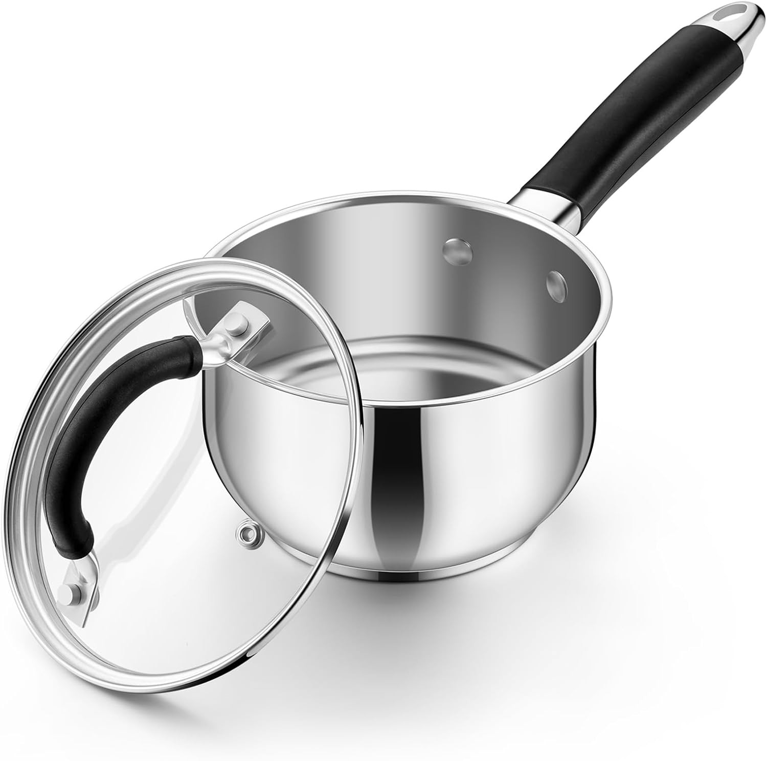 1 Qt Sauce Pan W/ Lid Stainless Steel Saucepan Small Milk Pot for Cooking