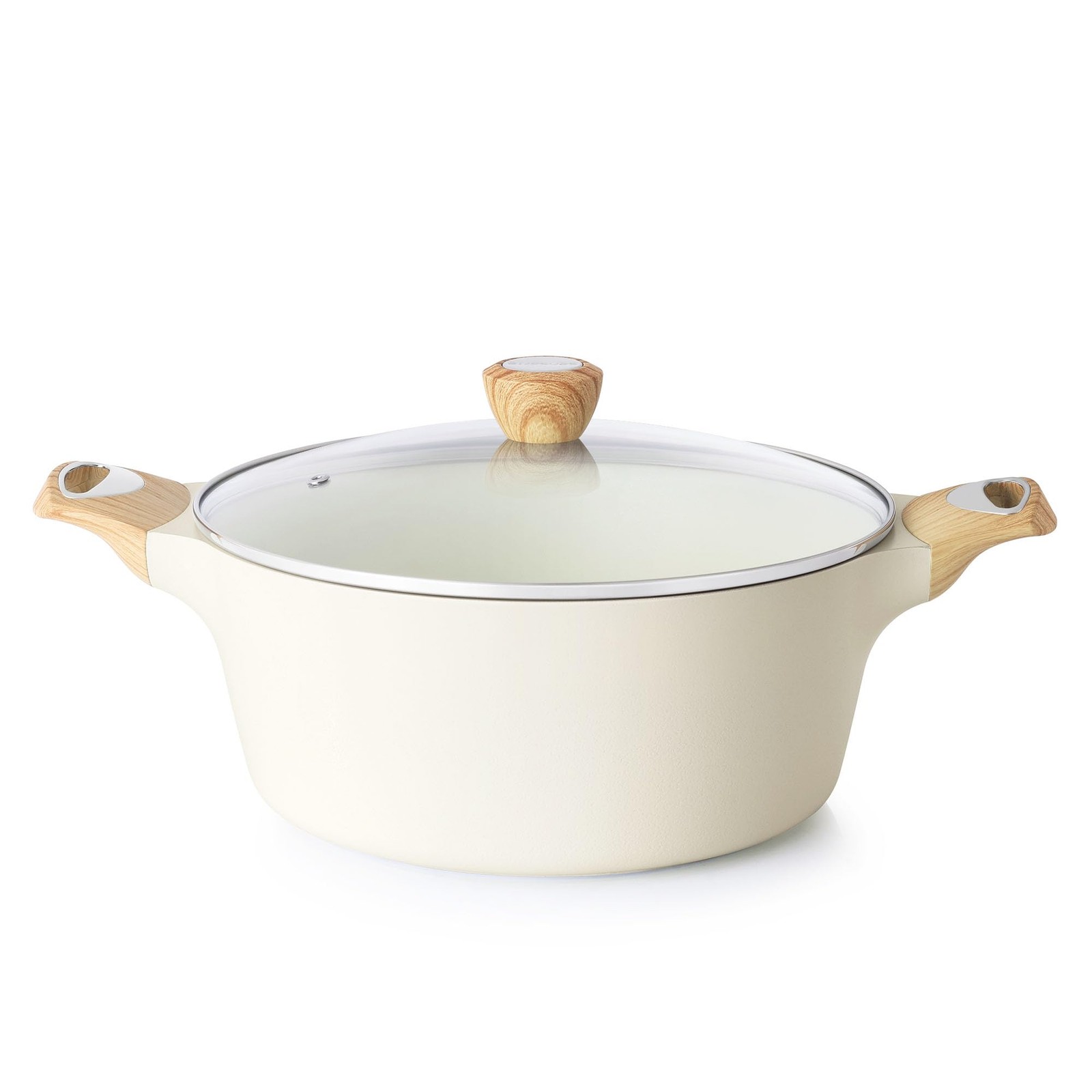 SENSARTE Ceramic Nonstick Stock Pot with Lid, 2.6/4.5/6.6/8.5 QT Soup Pot Cas…