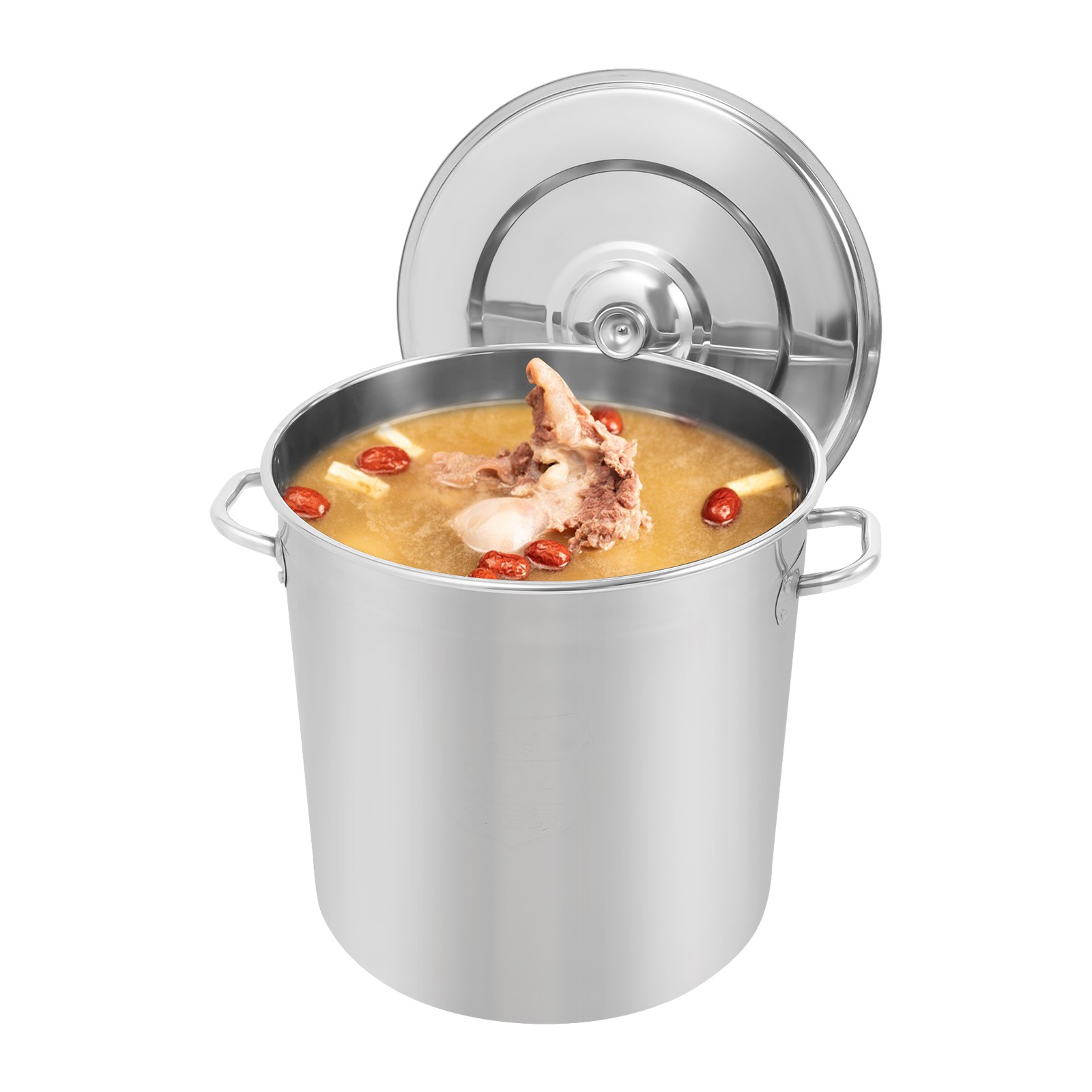 48L Stainless Steel Pot Large Cooking Pot with Lid Stainless Steel Soup Pot