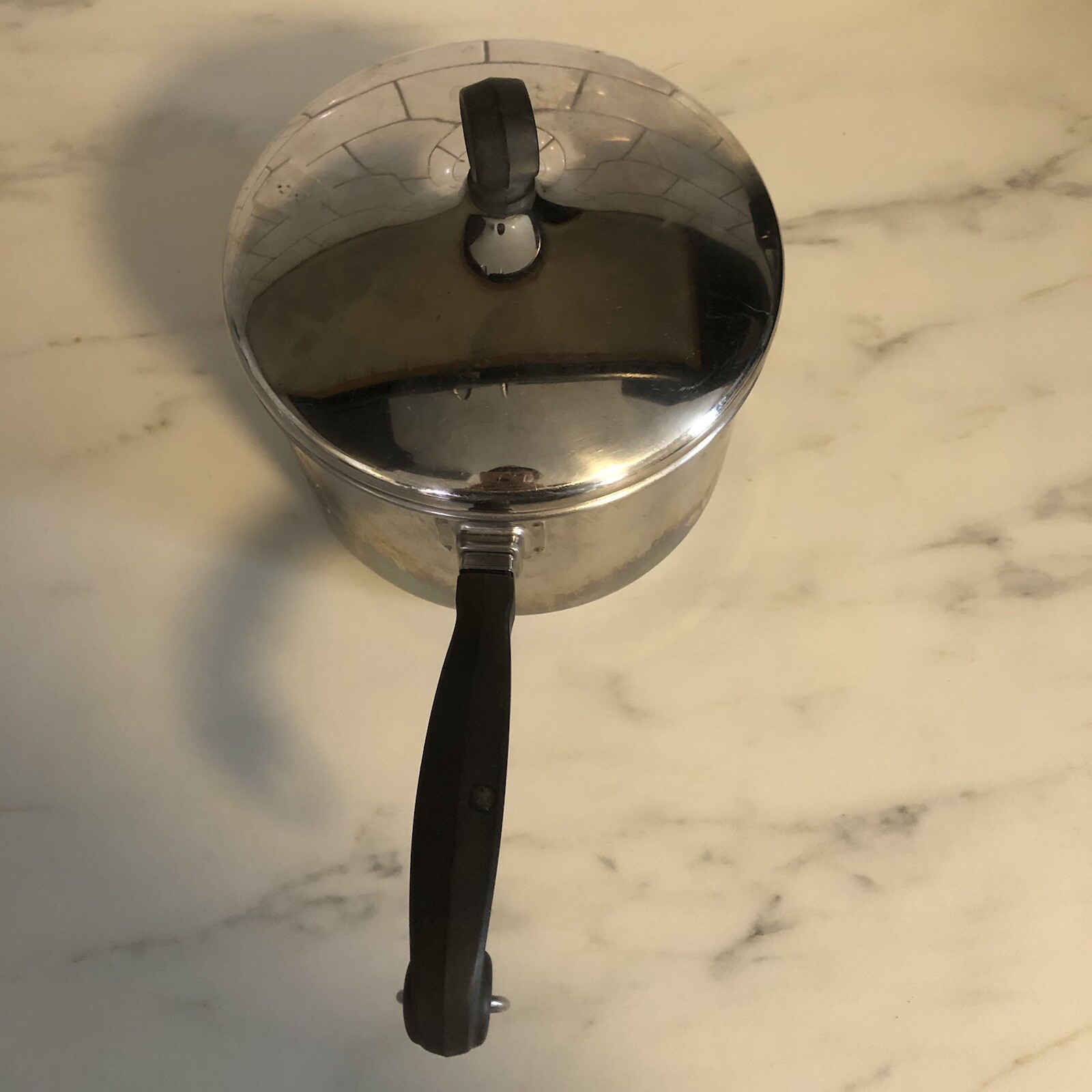 FARBERWARE 18/10 Stainless Steel Impact Bonded Even Heat 2 Qt. 1.9L Pot With Lid