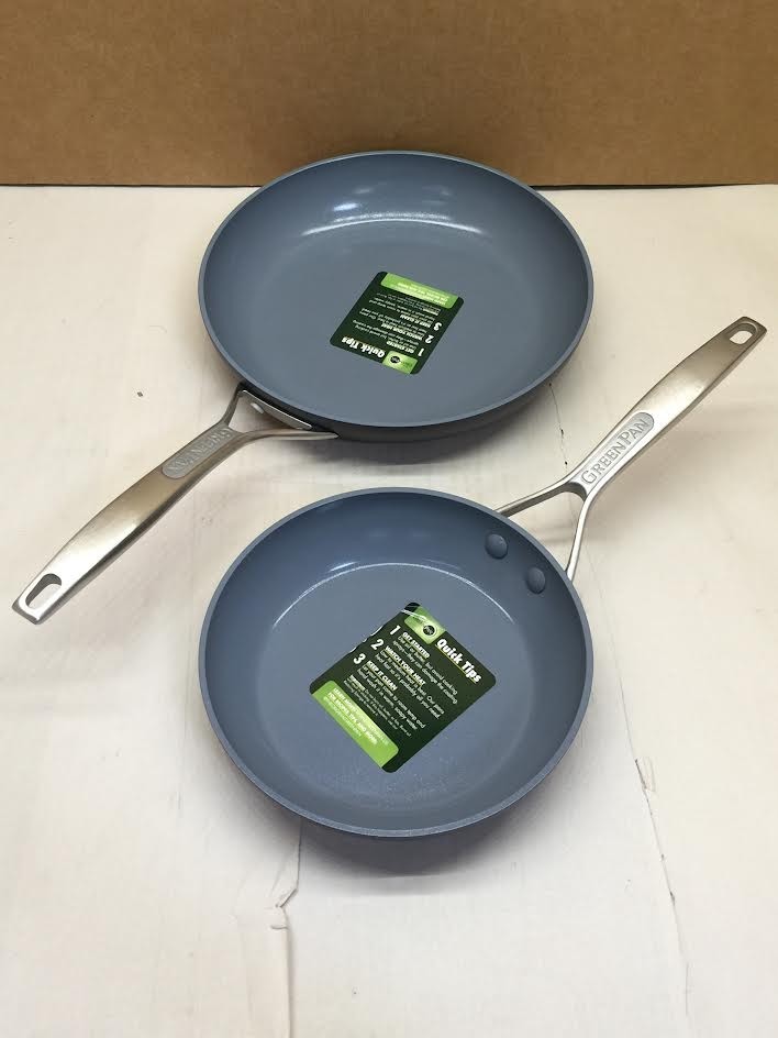 GreenPan Paris Pro Hard Anodized Healthy Ceramic Nonstick, 8″ and 10″