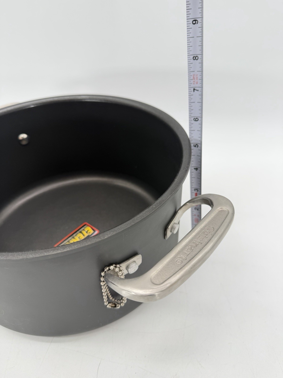 Cuisinart Chef’s Classic Eterna Stainless Steel Stock Pot 6qt Black NEW NOS