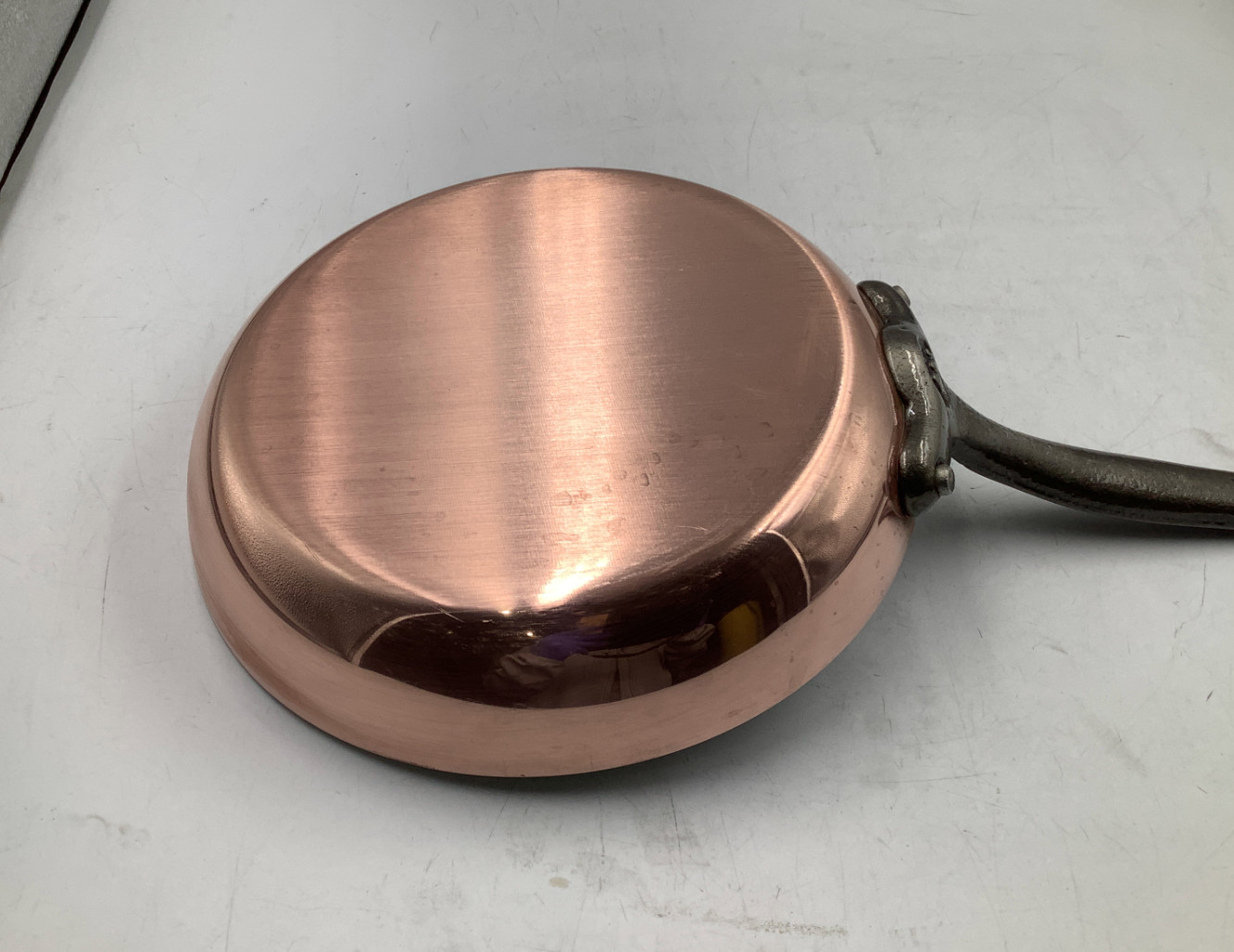 Mauviel M’Heritage M150CI Polished Copper & Stainless Steel Frying Pan, 8.2 In