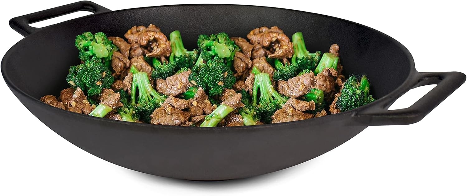 Jim Beam 12” Pre Seasoned Heavy Duty Construction Cast Iron Grilling Black