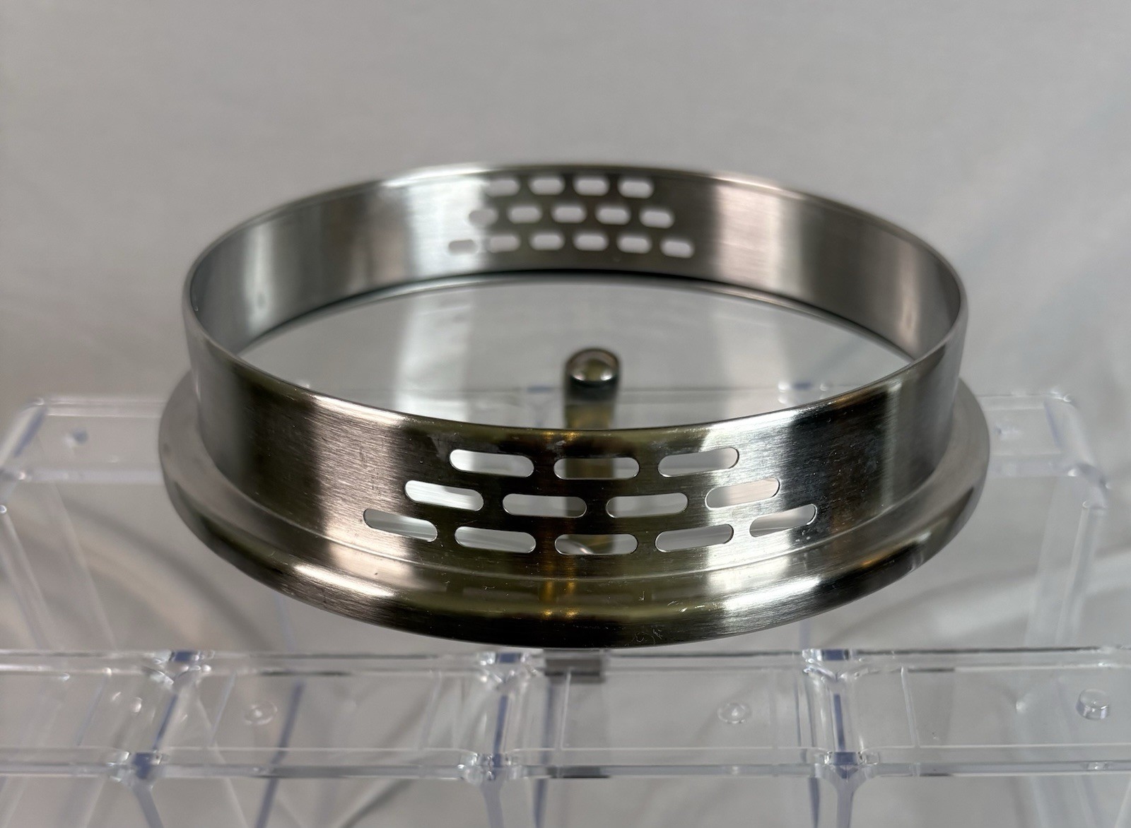 Calphalon Glass Strainer Lid 5.5 Inches Replacement Silver Strainer Rim 1085118