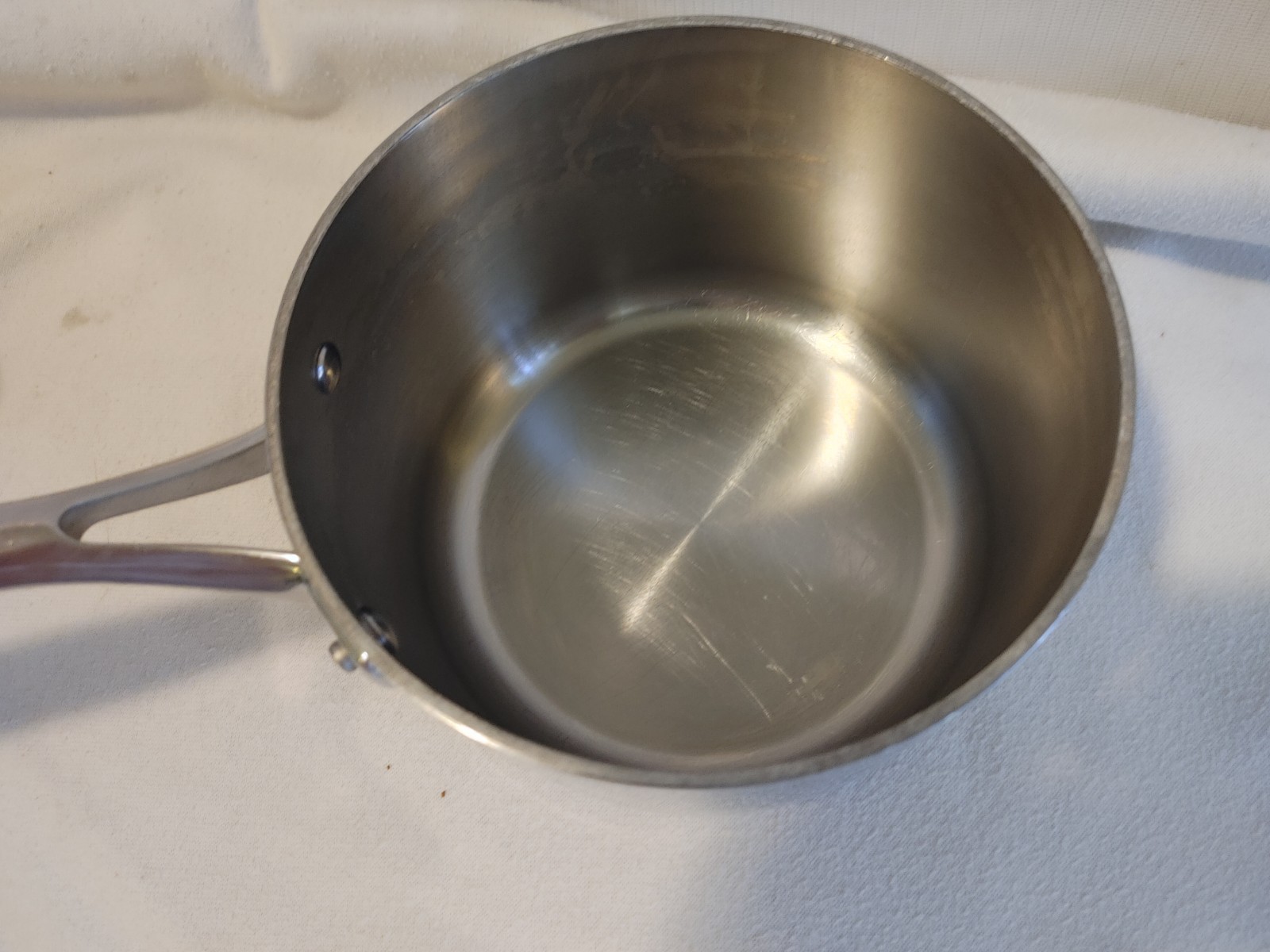 TRAMONTINA TRI PLY CLAD STAINLESS SAUCE PANS 2 QT NO LID & 4 QT SAUCIER W/ LID