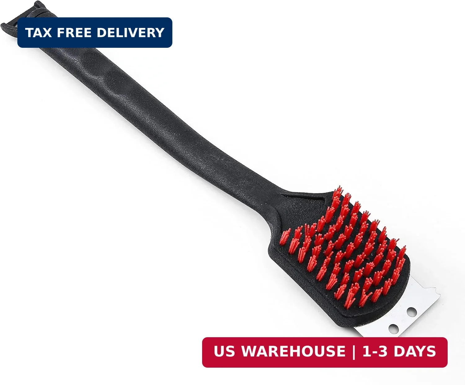 Kingsford Grill Cleaning Brush with Nylon Bristles and Scraper, Heavy Duty BBQ G