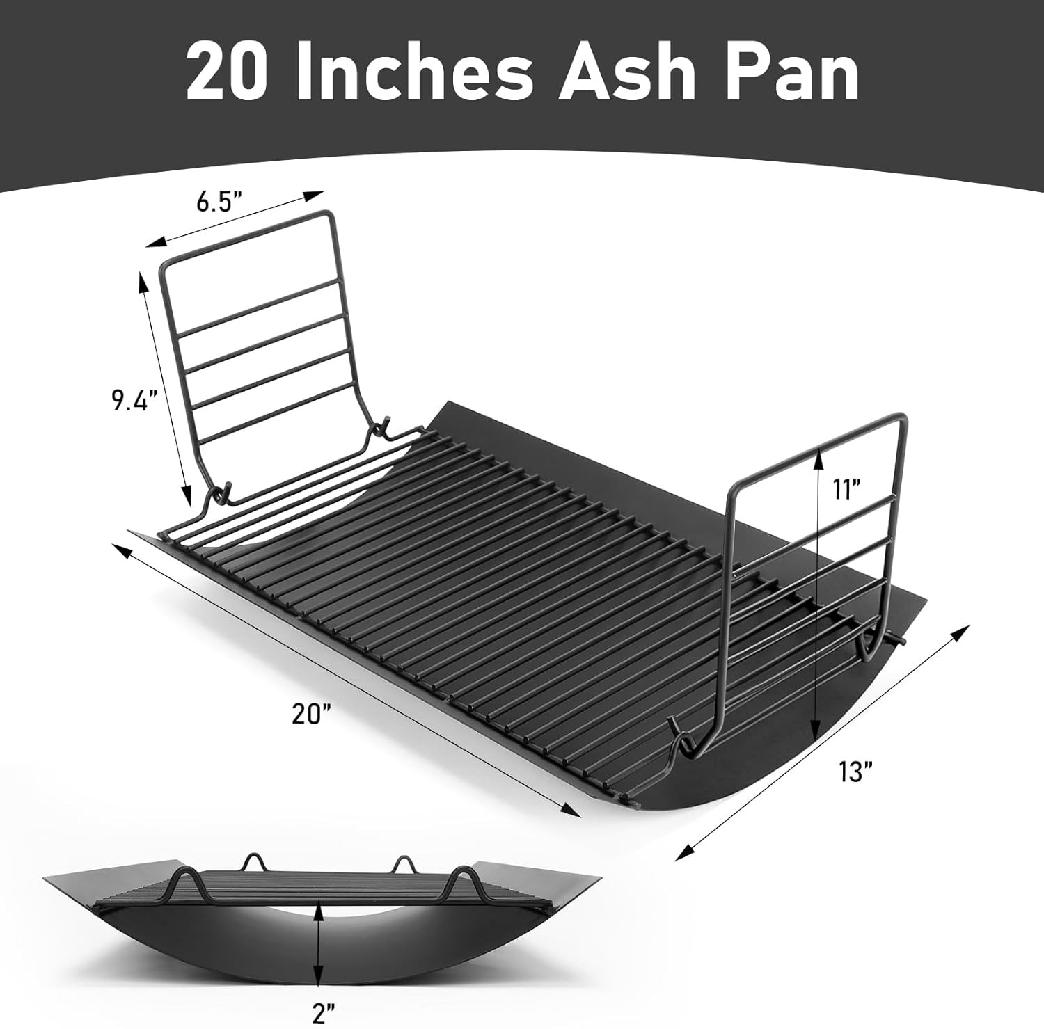20 Inches Ash Pan Replacement for Chargriller 5050, 5072, 5650, 2123, 2223,…