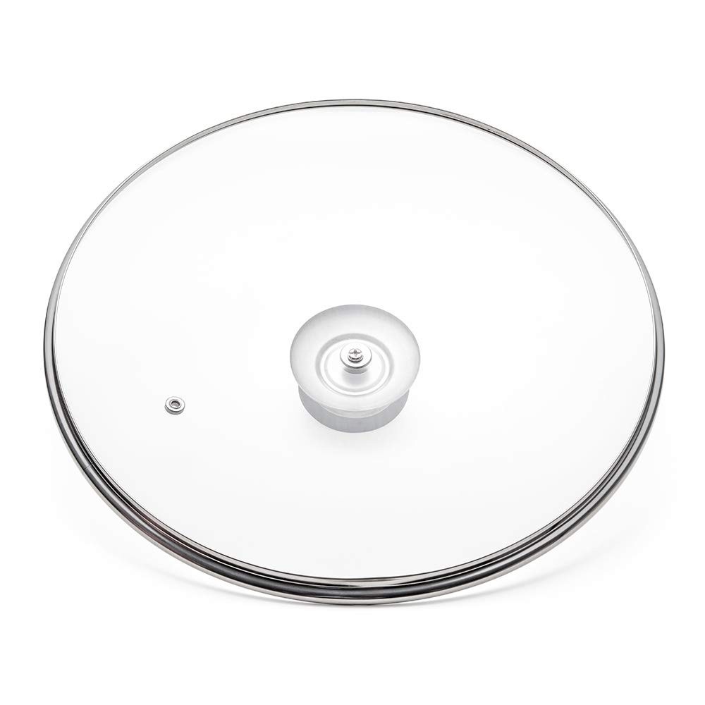 Glass Lid for Frying Pan, Fry Pan, Skillet, Pan Lid with Handle Coated in Sil…