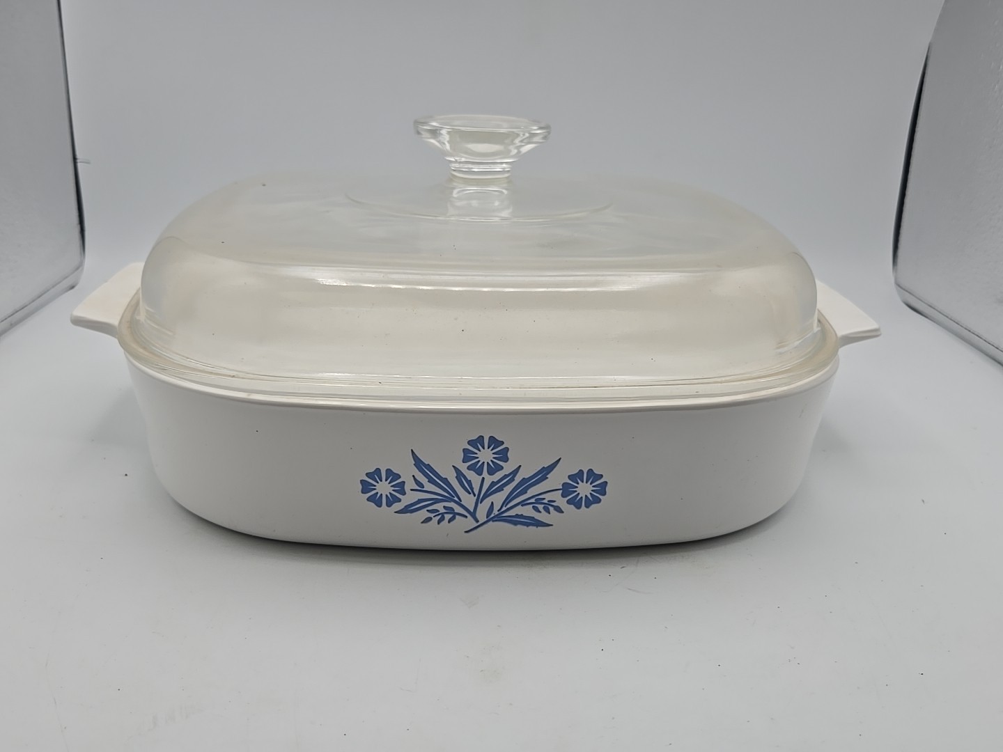Vintage Corning Ware 9 3/4″ Blue Cornflower Casserole Dish A-10-B W/Lid