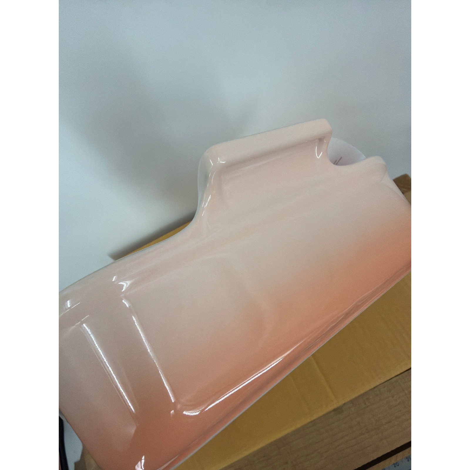 Le Creuset Heritage 23cm Square Dish Peche Stoneware Baker 9in Peach Ombré