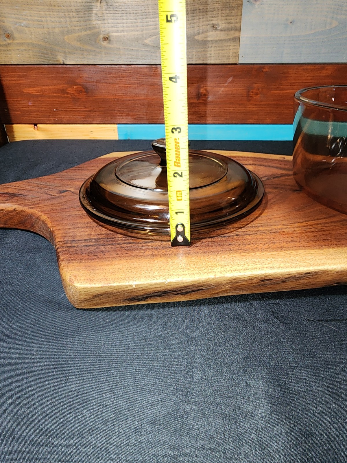 1970’s Visions Corning 1 Liter Saucepan V-1-B With Pyrex Lid P-8-1C Amber France