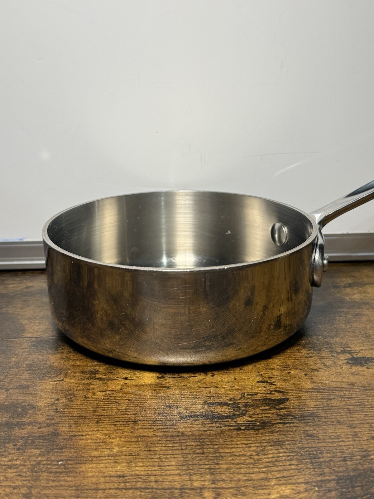 All-Clad Master Chef Metal Stainless Steel 1 Qt Saucier/Sauce Pan – No Lid