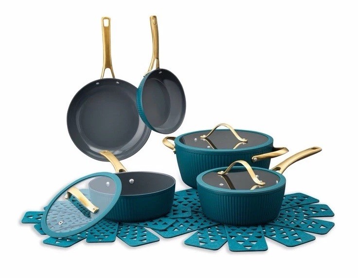 Thyme & Table 12-Piece Non-Stick Cookware Set, Signature Collection Pots
