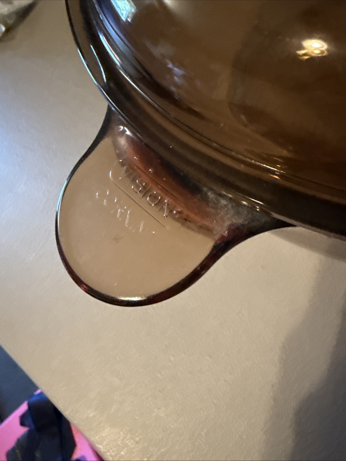 Corning Vision Amber 4.5L Dutch Oven Stock Pot 5 Quart USA w/ Lid