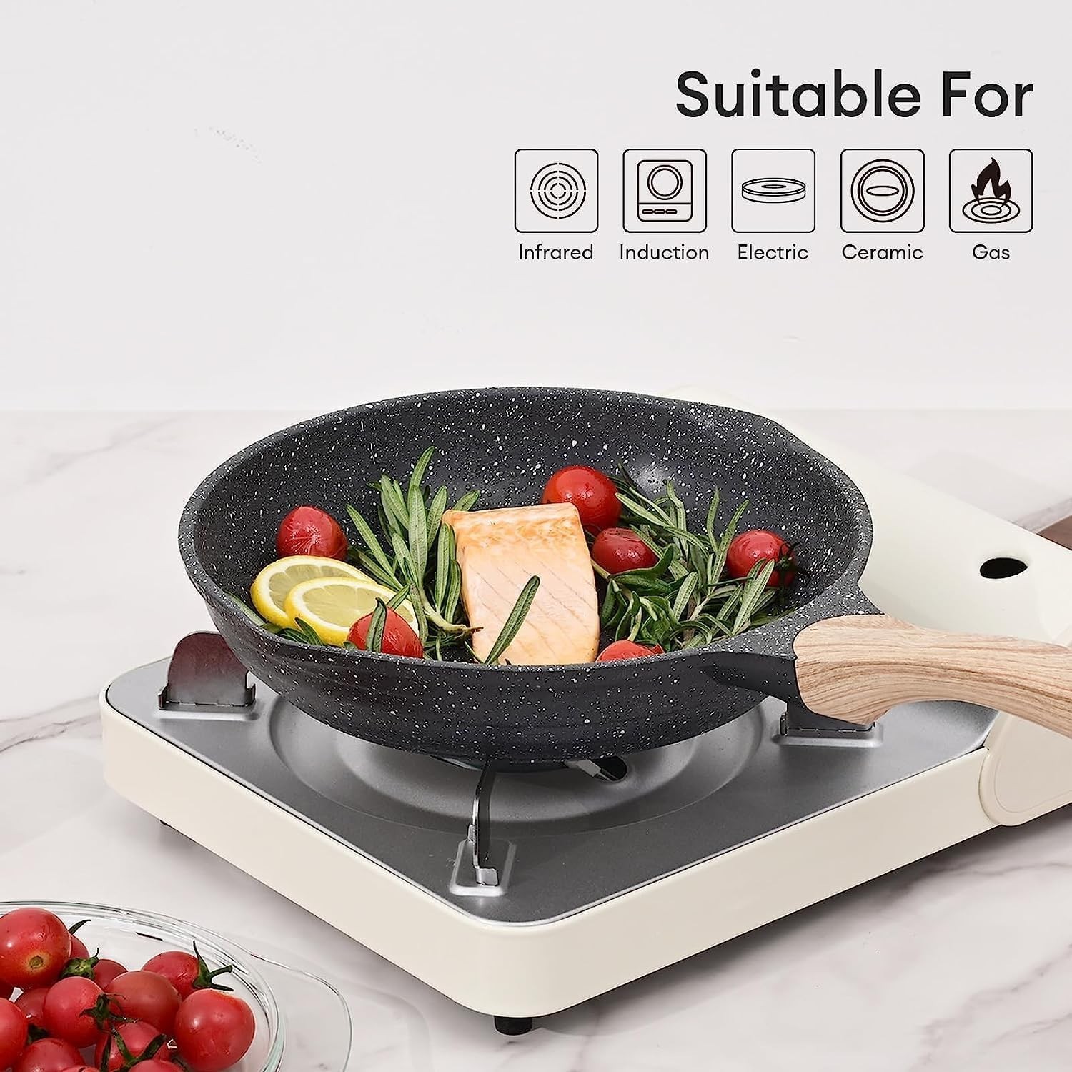 Professional Grade 8” Nonstick Omelette Pan – Stay-Cool Handle for Safety