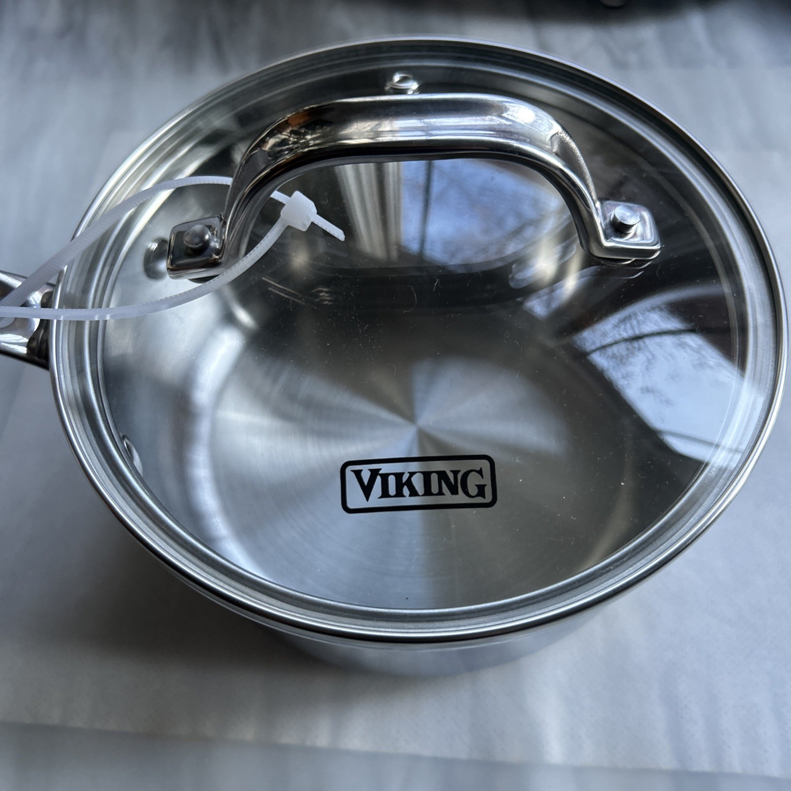 Viking 3 Ply Stainless Steel Sauce Pan Pot with Glass Lid 1.5 Qt