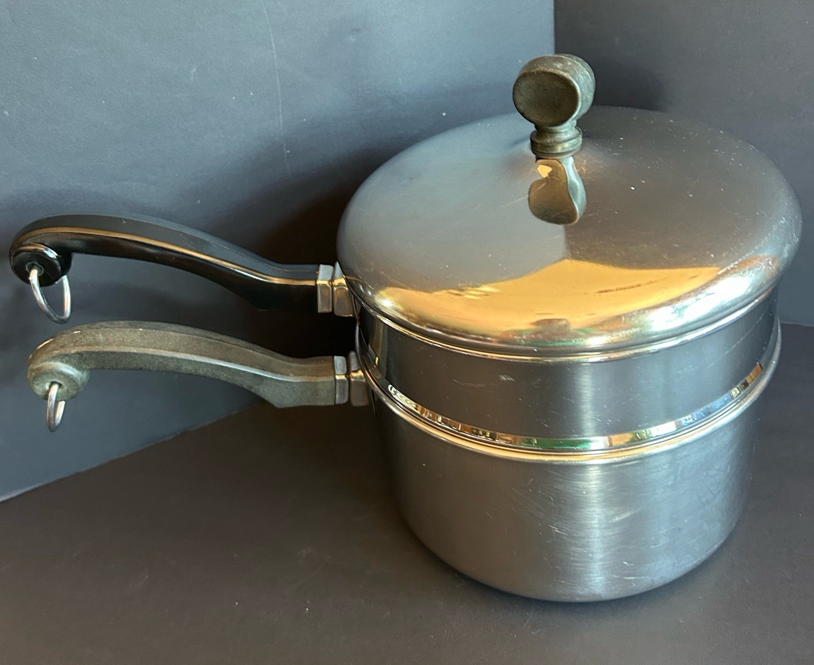 Vtg 3 Pc Farberware SS 2 Qt Saucepan & Steamer Insert W/Lid