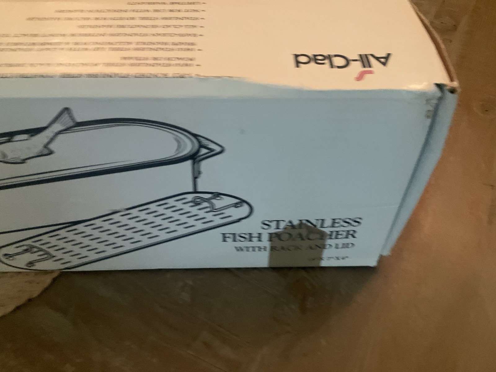 ALL CLAD TRI-PLY STAINLESS STEEL 3 PIECE FISH POACHER W/ FISH HANDLE (RARE) NEW