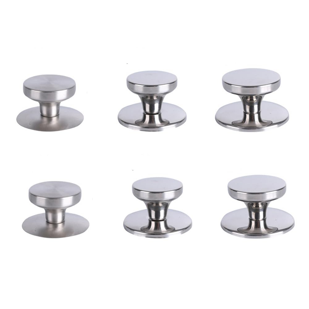 6 PCS Pot Lid Top Replacement Knob, Pan Handle Set, Stainless Steel, Universal
