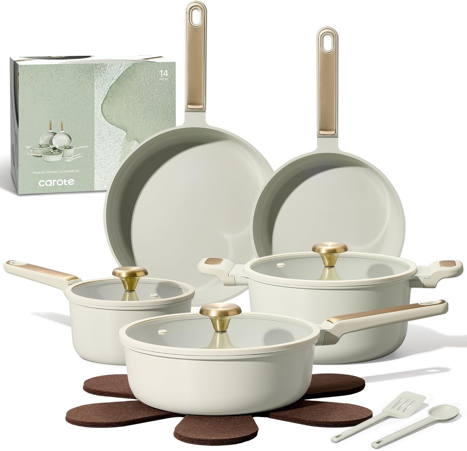 Versatile 14-Piece Non-Toxic Camping Cookware Set – Dishwasher Safe & Stylish