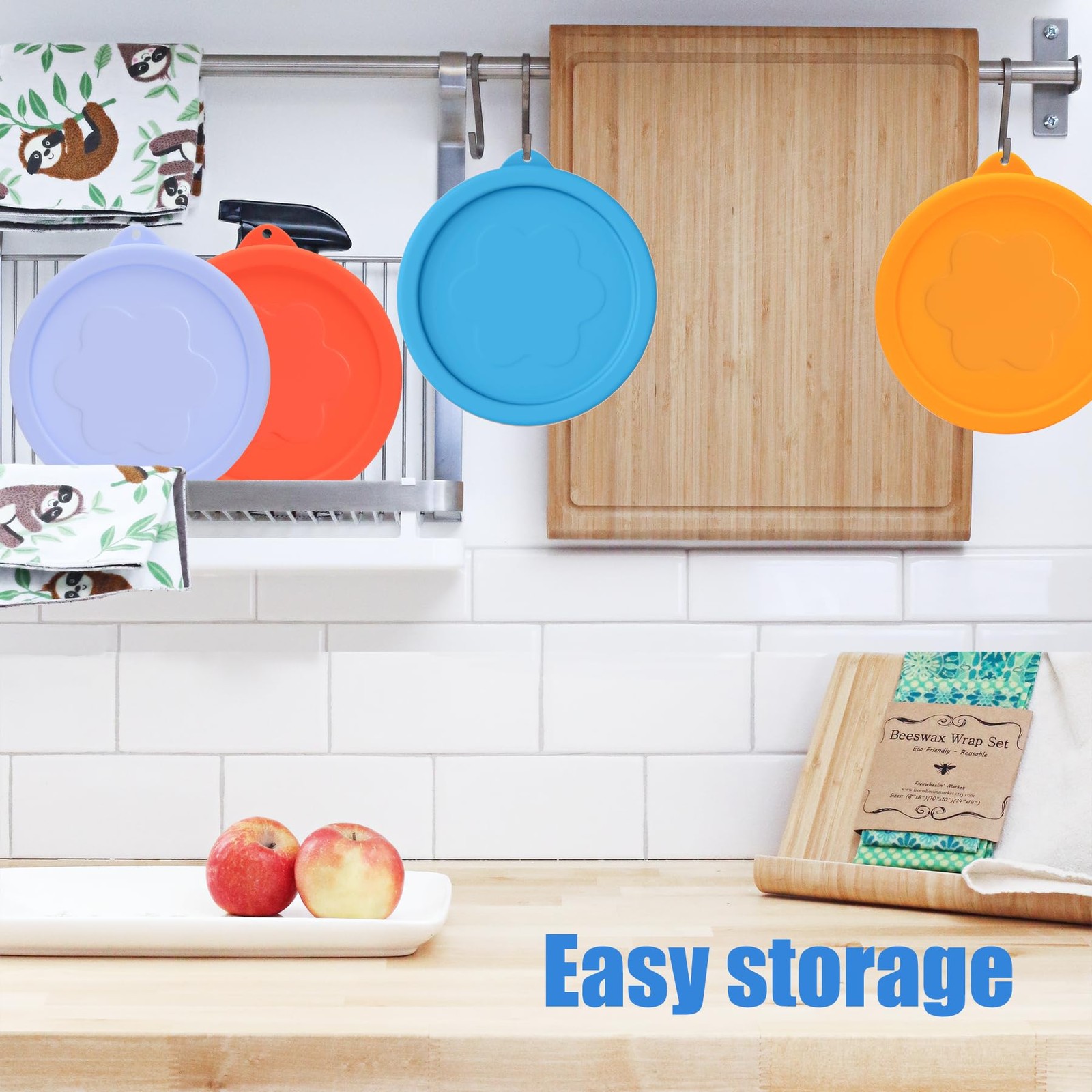 2 Cup Silicone Replacement Lids Storage Cover for Pyrex 7200-PC and Anchor Hocki