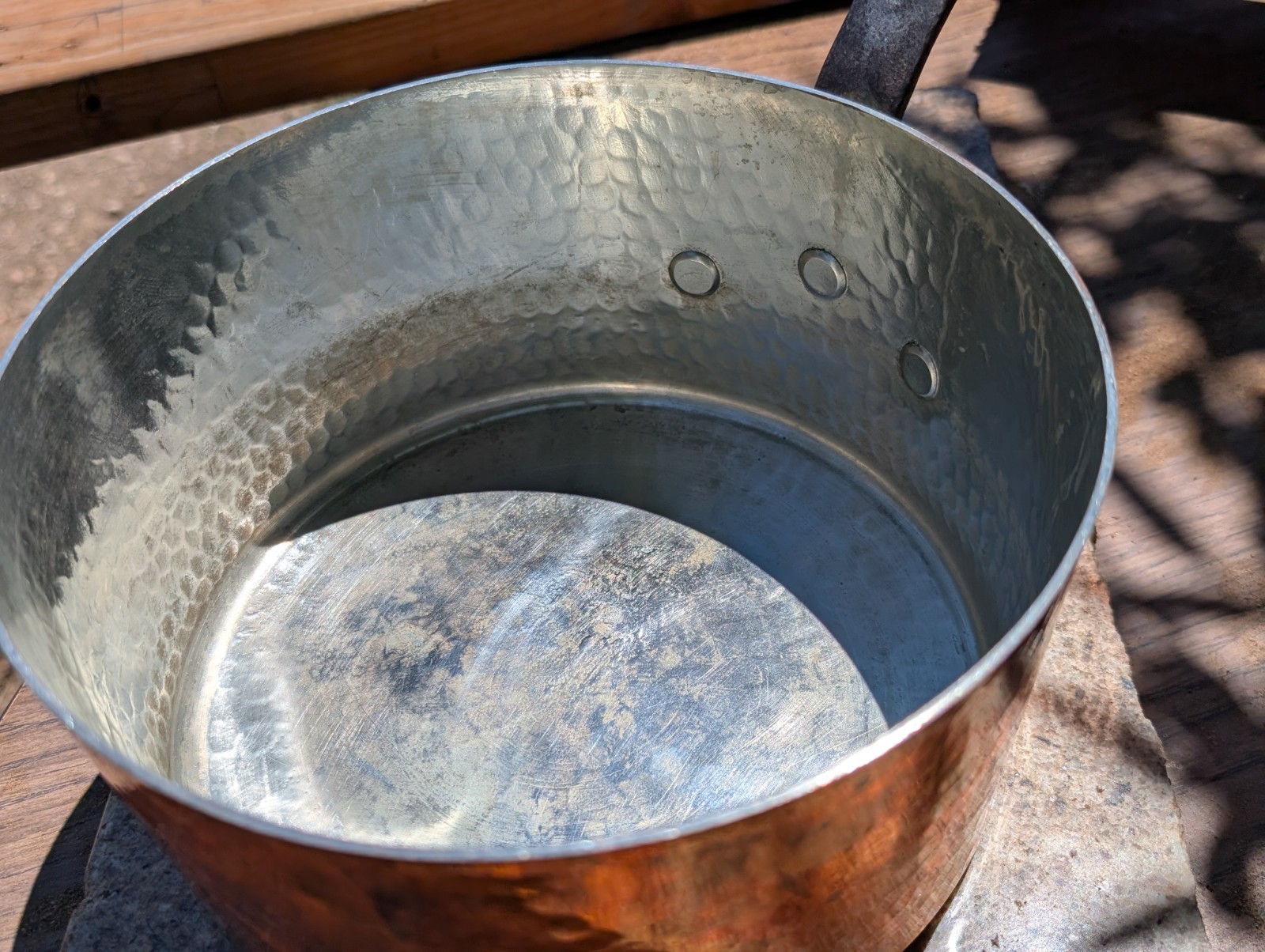 Hand Made In France 8-1/2″ Copper Pot & Lid -Made in France