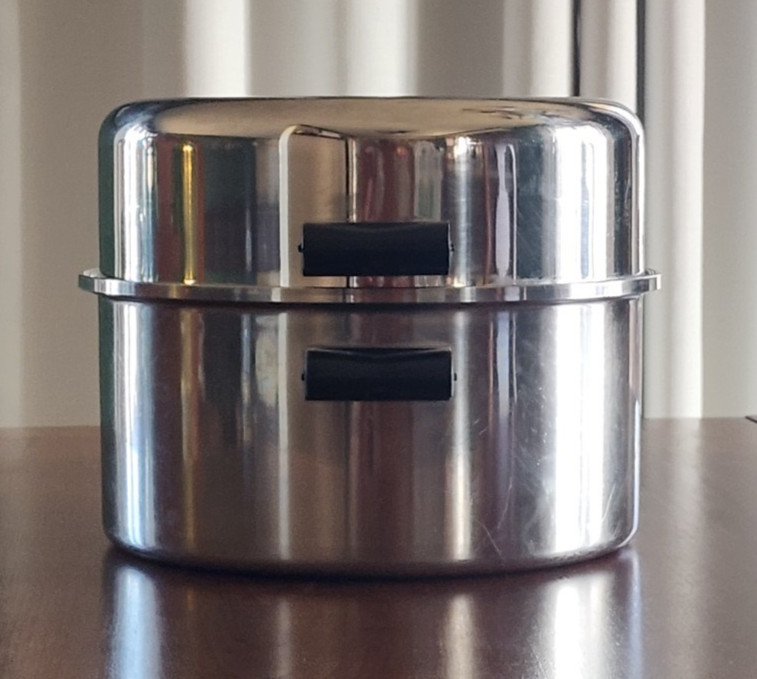 Vintage Saladmaster 6 Quart Stock Pot Dome Lid 18-8 Tri Clad Pan Cookware