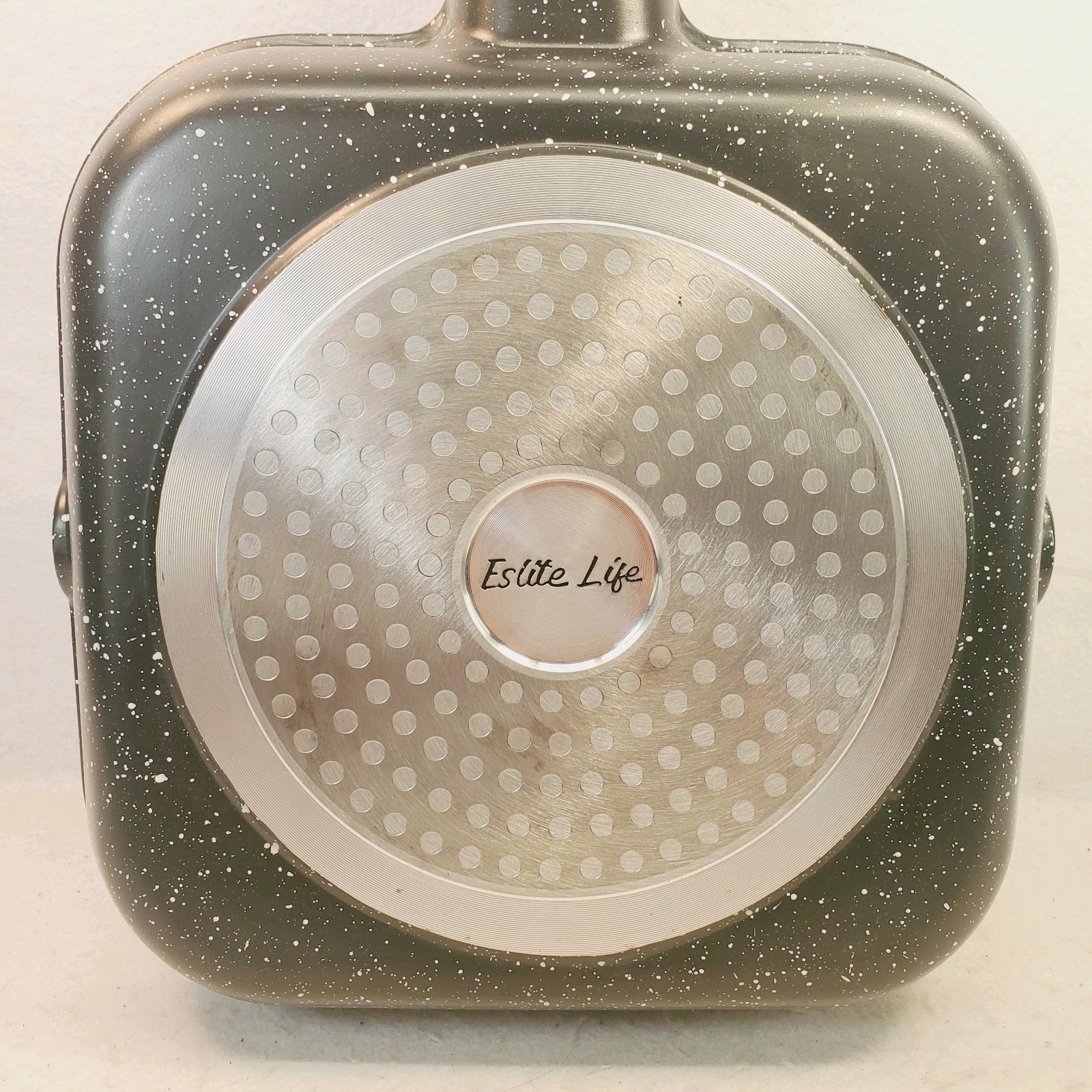 ESLITE LIFE Nonstick Grill Pan for Stove Tops Granite Coating 9.5″ Square