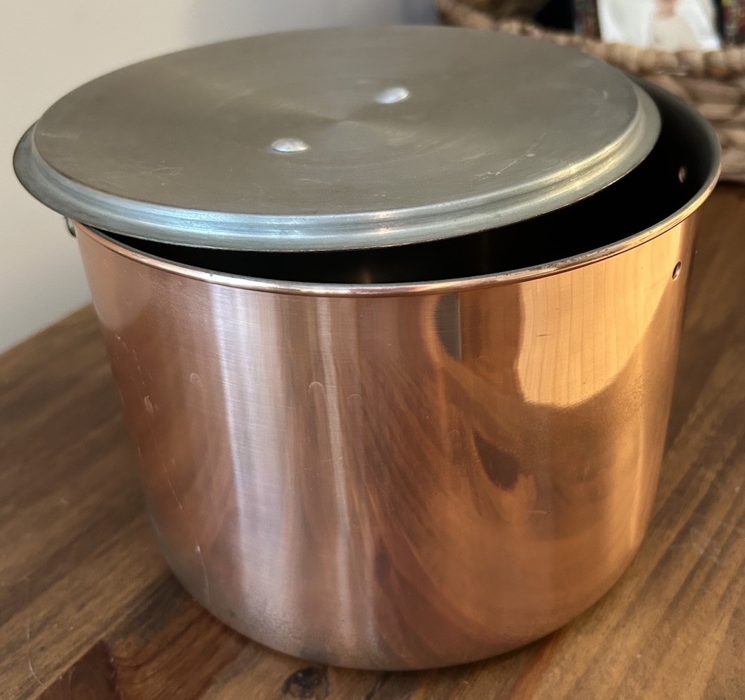 Copper Round Stockpot With Lid Missing Handle