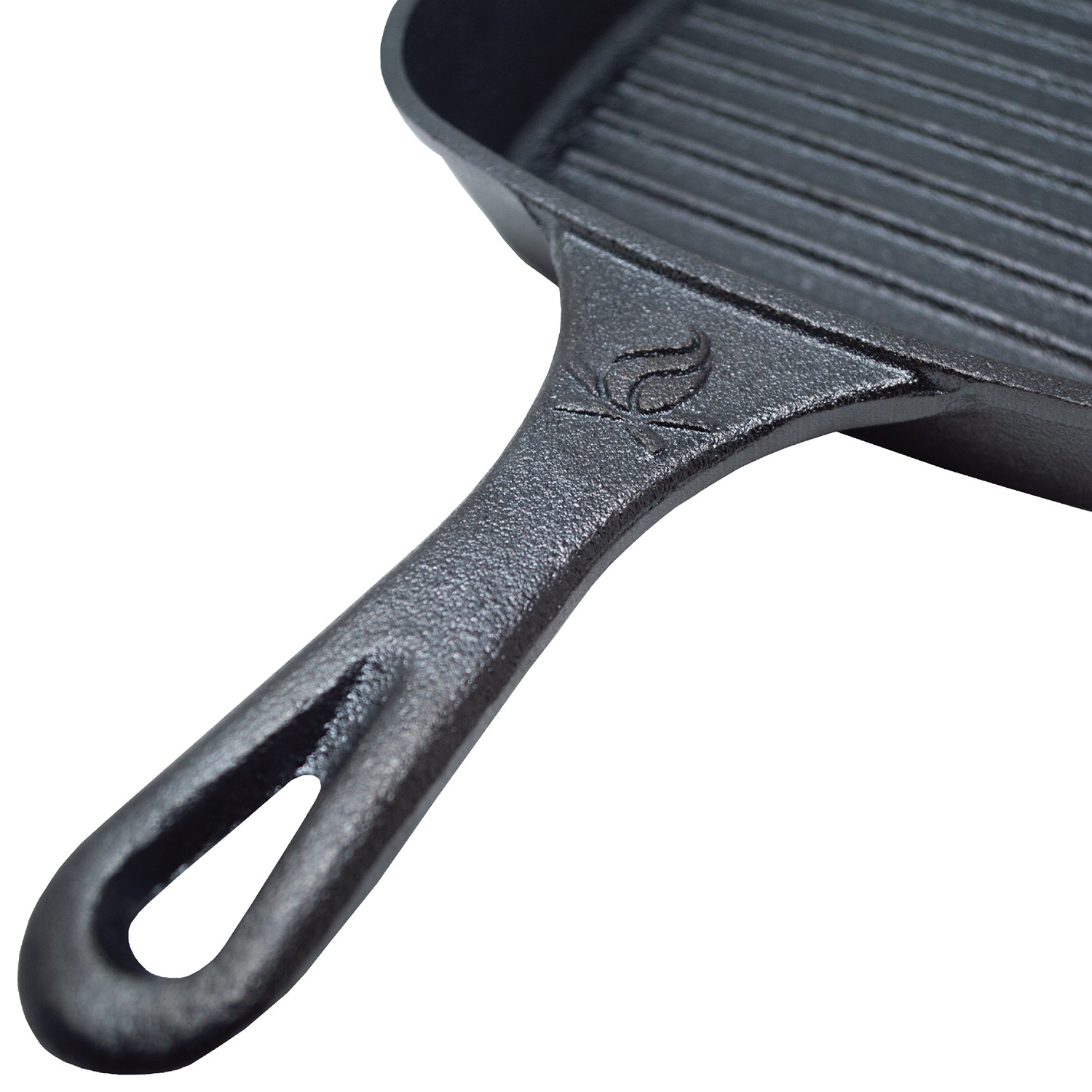 Backcountry Iron 8 Inch Square Grill Pan Medium Pre-Seasoned Cast Iron