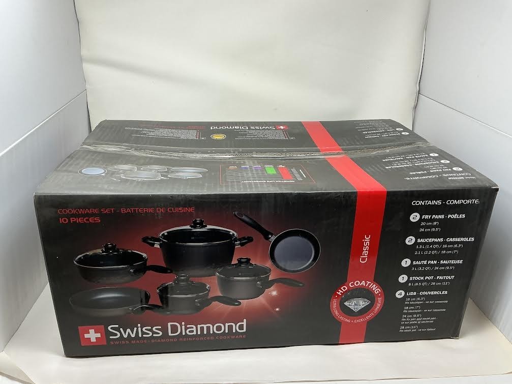 Swiss Diamond 10 Piece Nonstick Cookware Set
