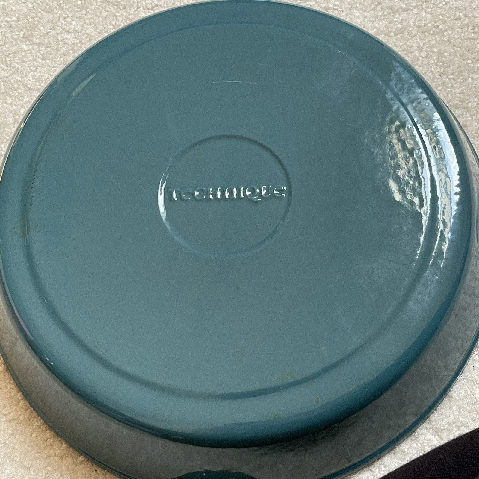 Technique, Grill Pan 10.5 Inches, Turquoise/Teal, Cast Iron Enameled