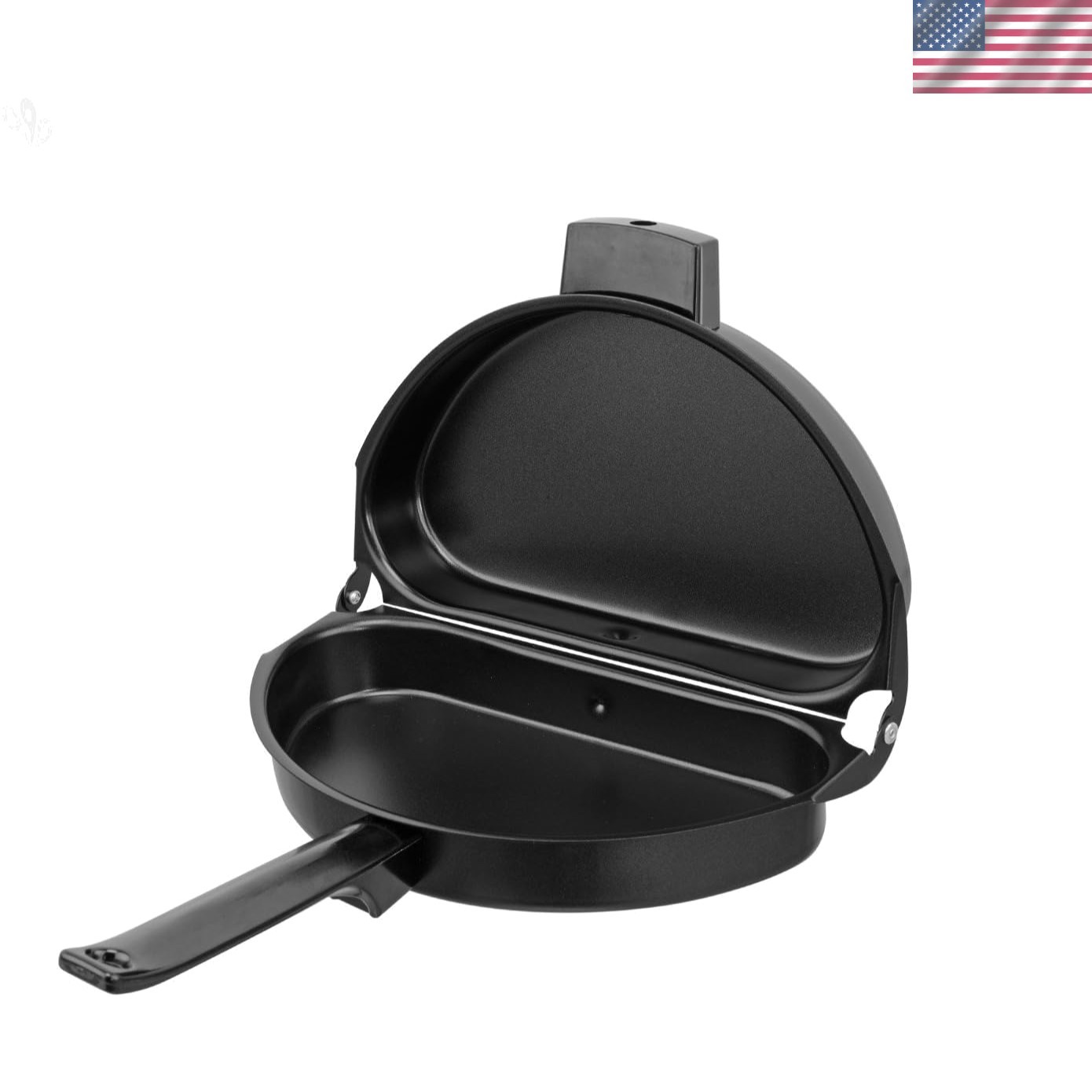 Durable Black Nonstick Omelet Pan with Stay Cool Handle – Hand Wash Recommended